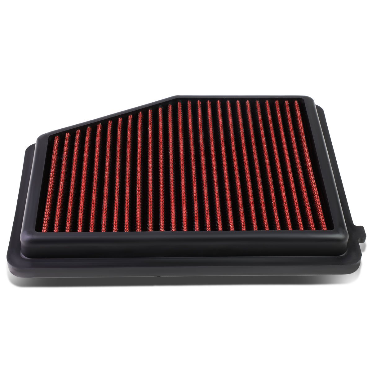 DNA Motoring AFPN-066-RD Clean Air Washable Drop In Panel Air Filter Enhance Engine Performance Power & Acceleration Improve [Co