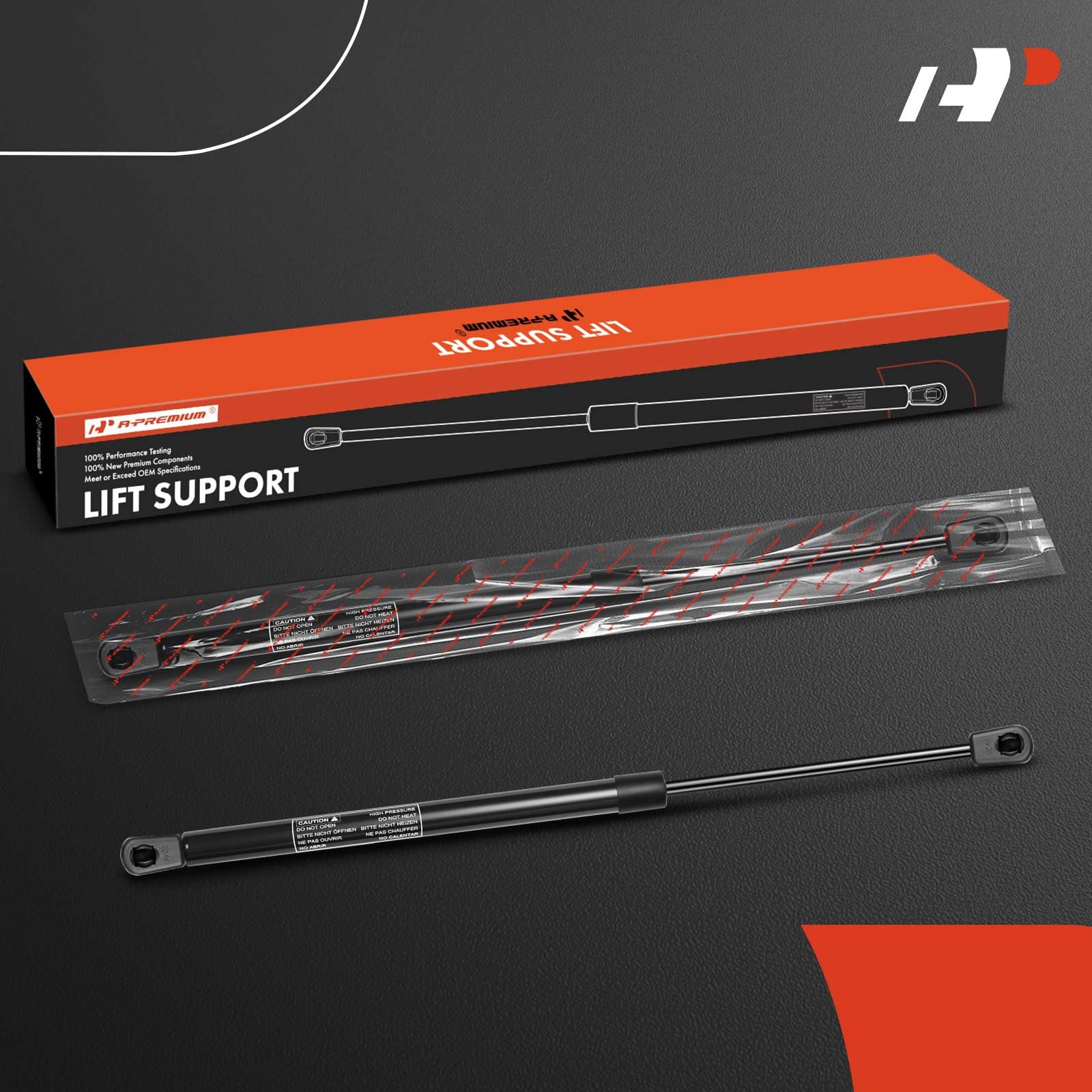 A-Premium Rear Window Struts Glass Lift Supports Shocks Compatible With Jeep Models - Wrangler Tj 1997-2006, Fits Sport Utility