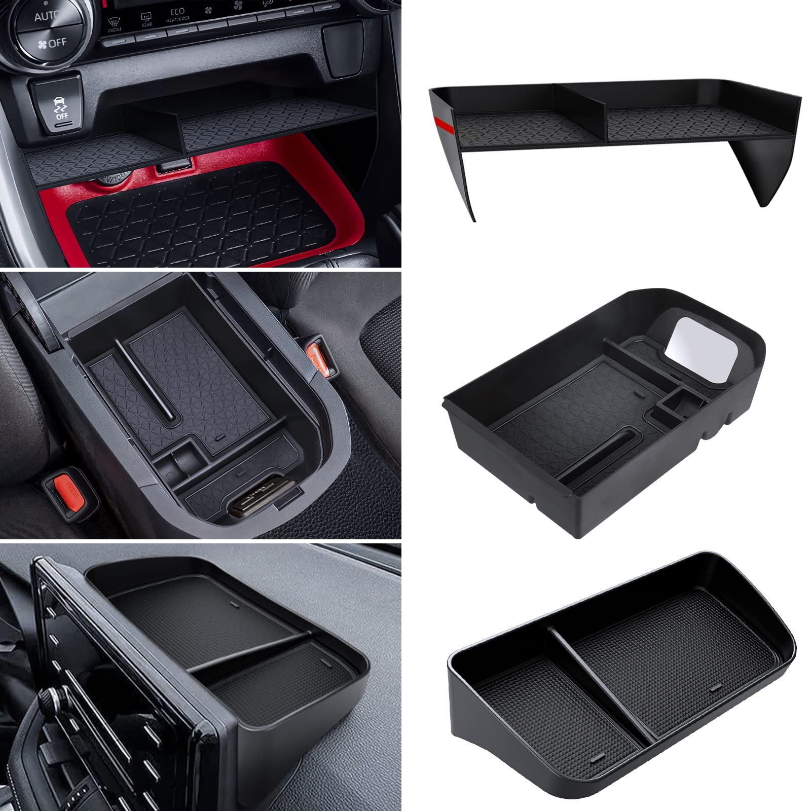 DIAMOOKY Upgraded Center Console Organizer Compatible with Toyota RAV4 2025 2024 2023 2022-2019 Interior Accessories, Armrest St