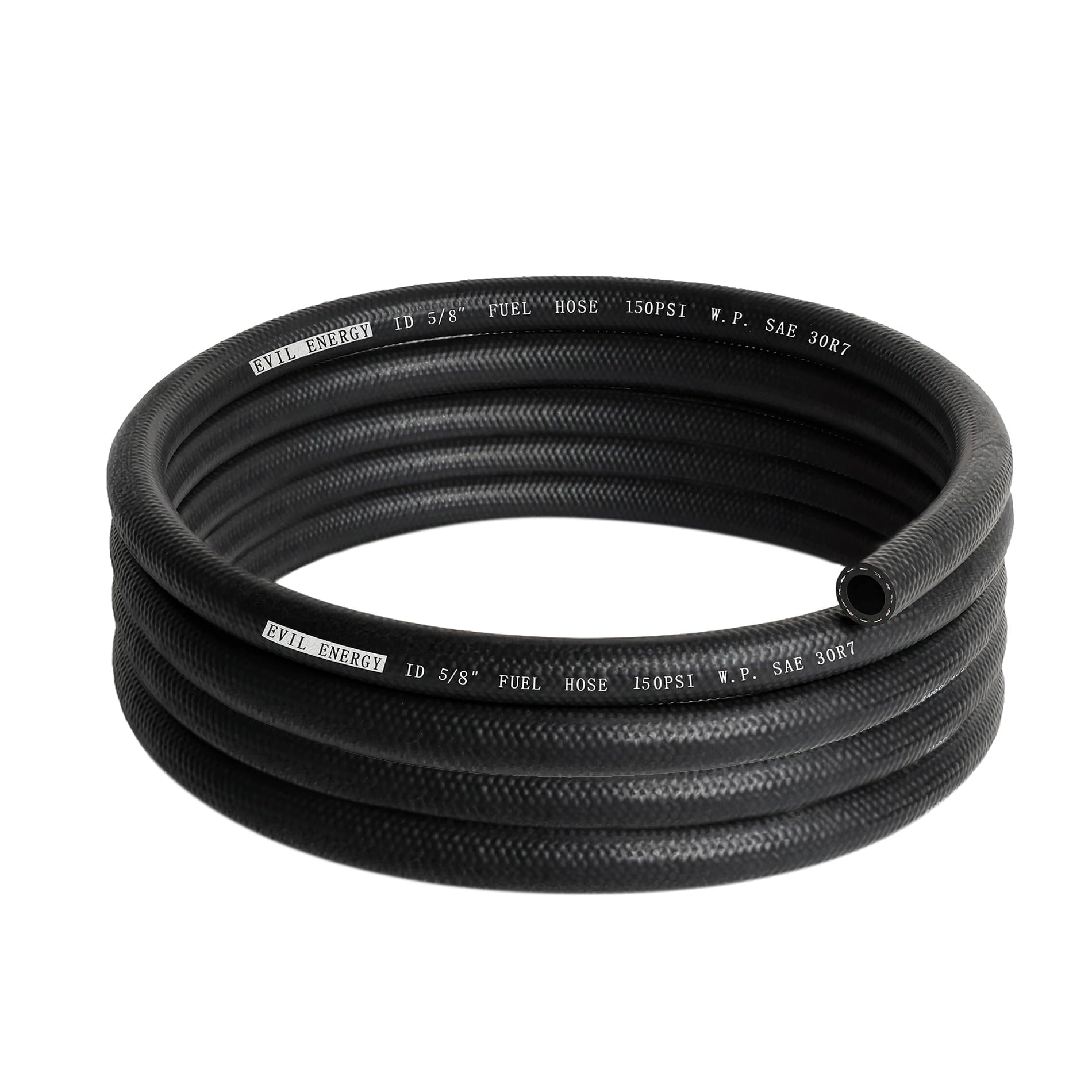 Evil Energy 5/8 Fuel Hose Line Push Lock Nbr Rubber Sae 30R7 10Ft 150Psi