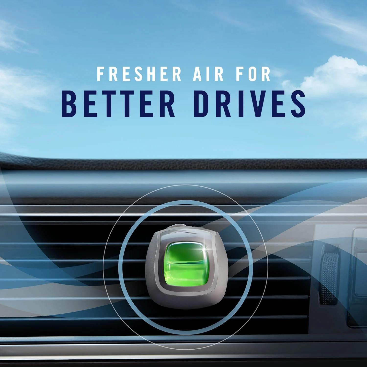 Febreze Auto Air Freshener Vent Clip Ember, 07 Oz. Car Vent Clip, Pack Of 2 (Noir)