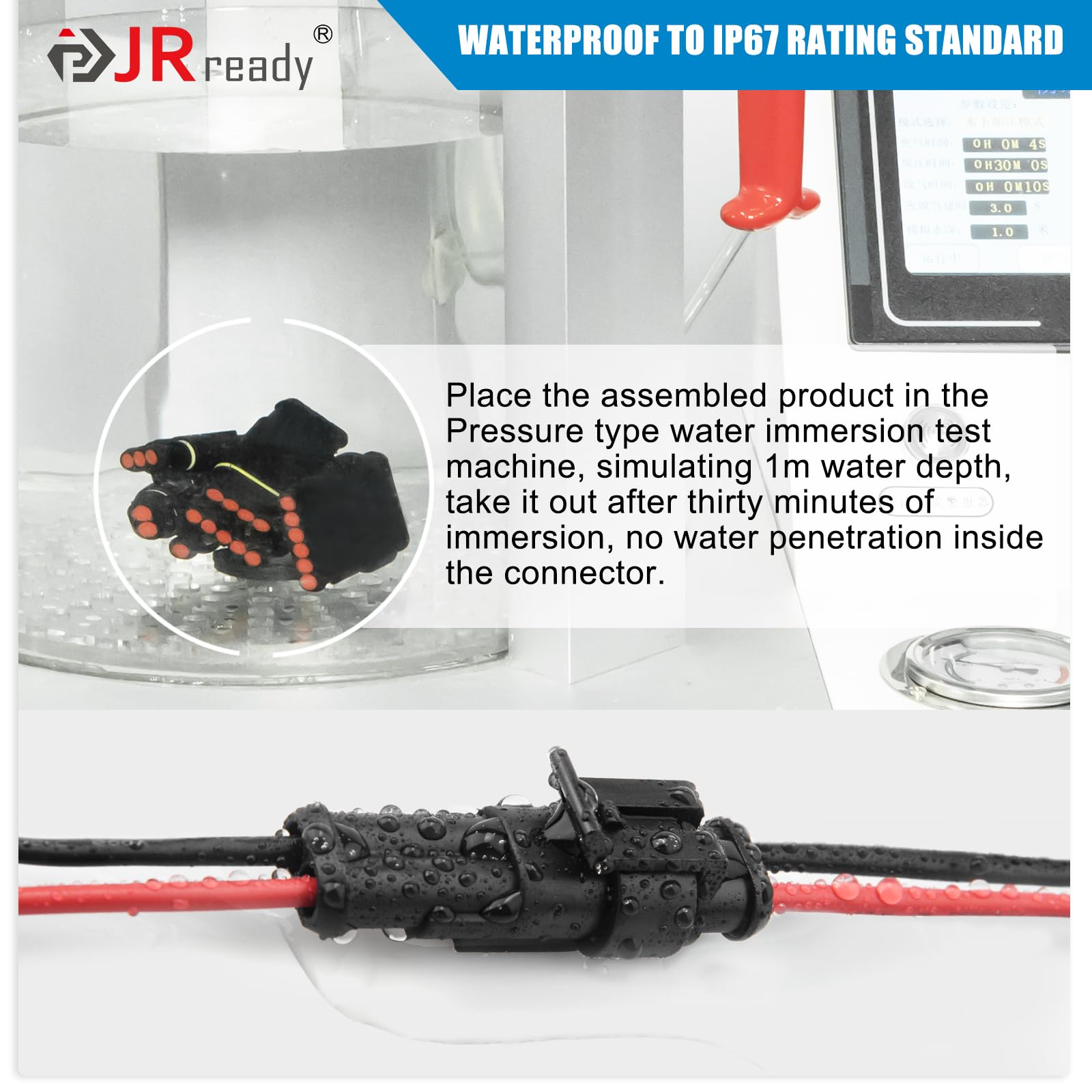 JRready ST6383 Waterproof Automotive Electrical Connectors kits 510PCS, 1/2/3/4 Pin Male&Female Connectors plugs,Stamped Formed