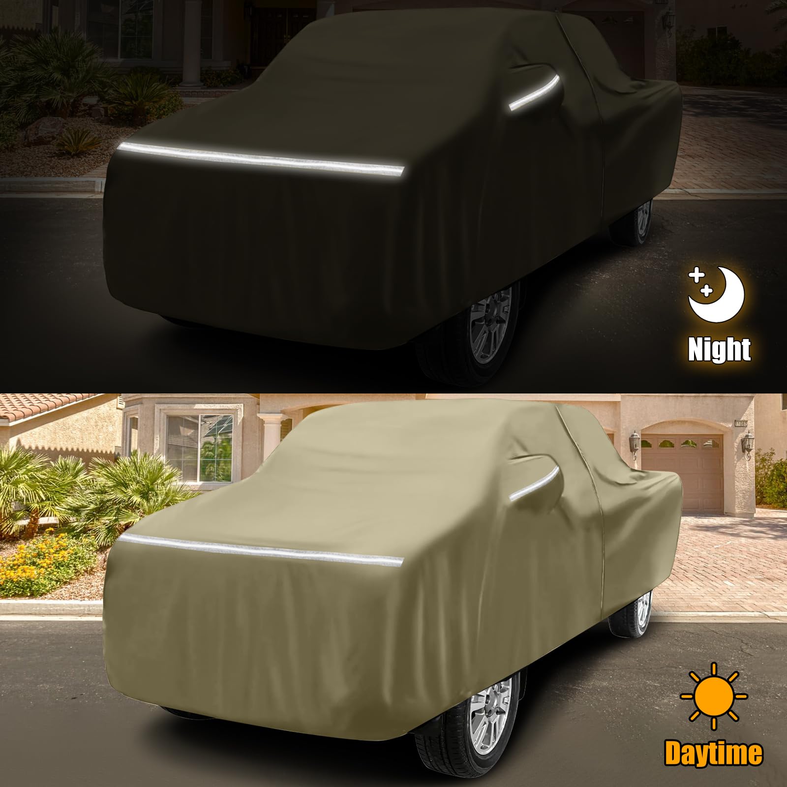 Waterproof Truck Covers Replace for 2005-2025 Toyota Tacoma Double Cab 5ft, Multilayer Heavy Duty with Cotton Liner All Weather