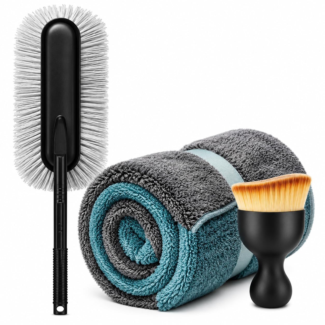 ZSIGNS Car Cleaning Kit 3PCS with 1200 GSM Microfiber Cloth