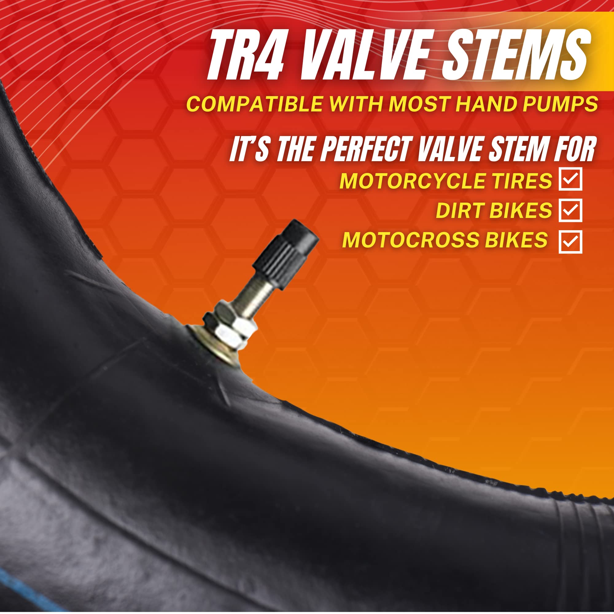 (2-Pack) 110/90-19 (4.50 X 19) - 120/90-19 Motorcycle Inner Tubes - 19'' Dirt Bike Natural Rubber Tubes - Pinch And Puncture-Res