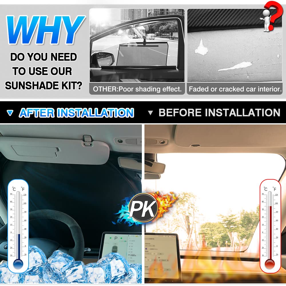 T Tgbros Window Sunshade For Honda Civic 2022-2024 2025 Windshield Side Rear Window Full Set Privacy Car Sun Shades Foldable Blo