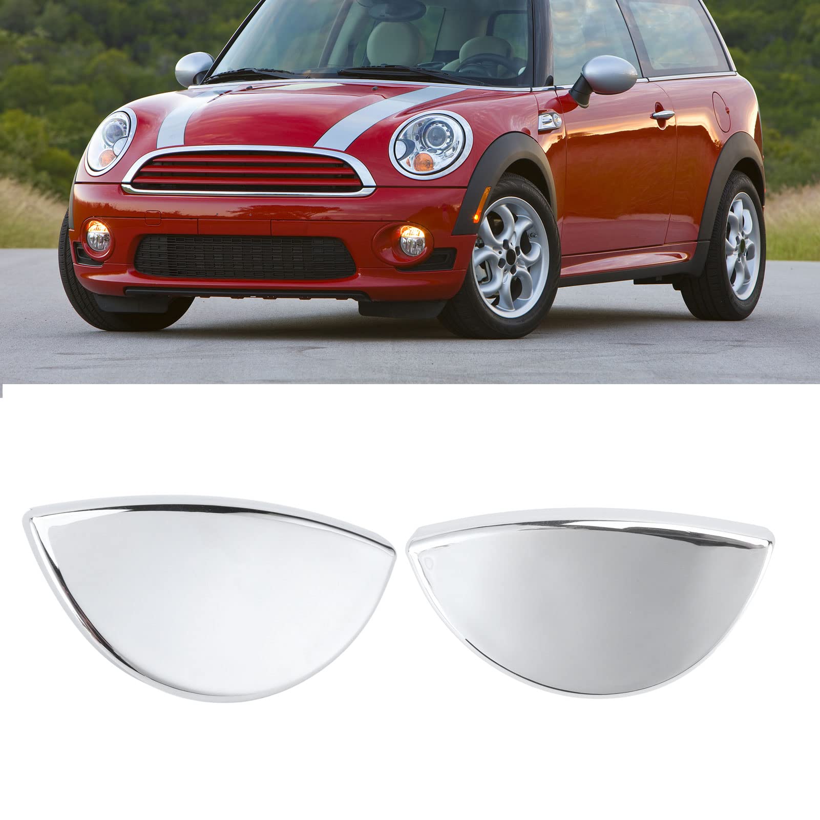 Pocreation Headlight Washer, Front Headlight Washer Water Spray Cover Replacement For Cooper R55 R57 R56 R58 R59 2008-2014(Right 61672752560)