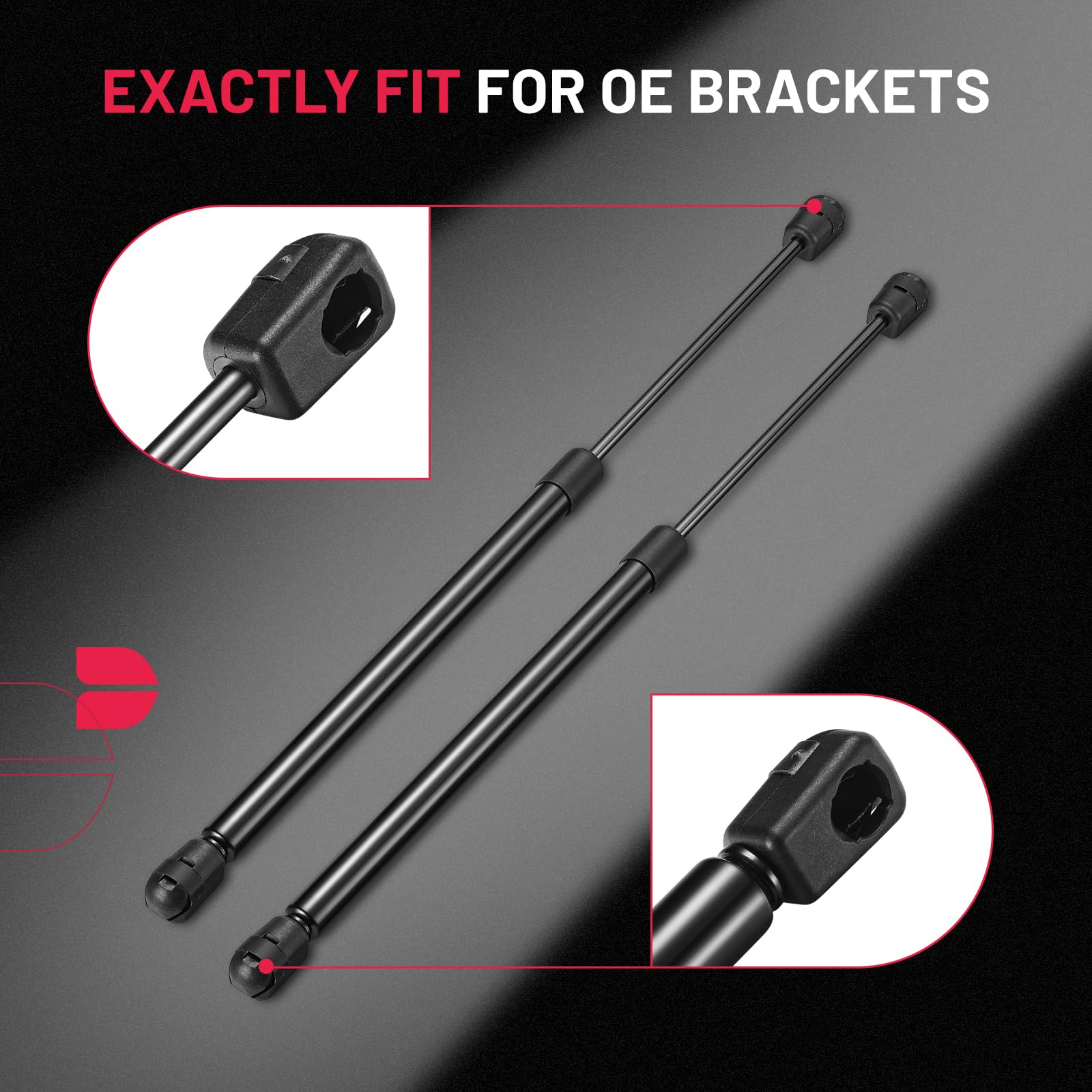 Bdfhyk C16-04270 17 Inch 45Lbs/200N Gas Strut Shock Lift Support For Camper Shell Truck Topper Rear Window Leer Trucks Cap A Tru