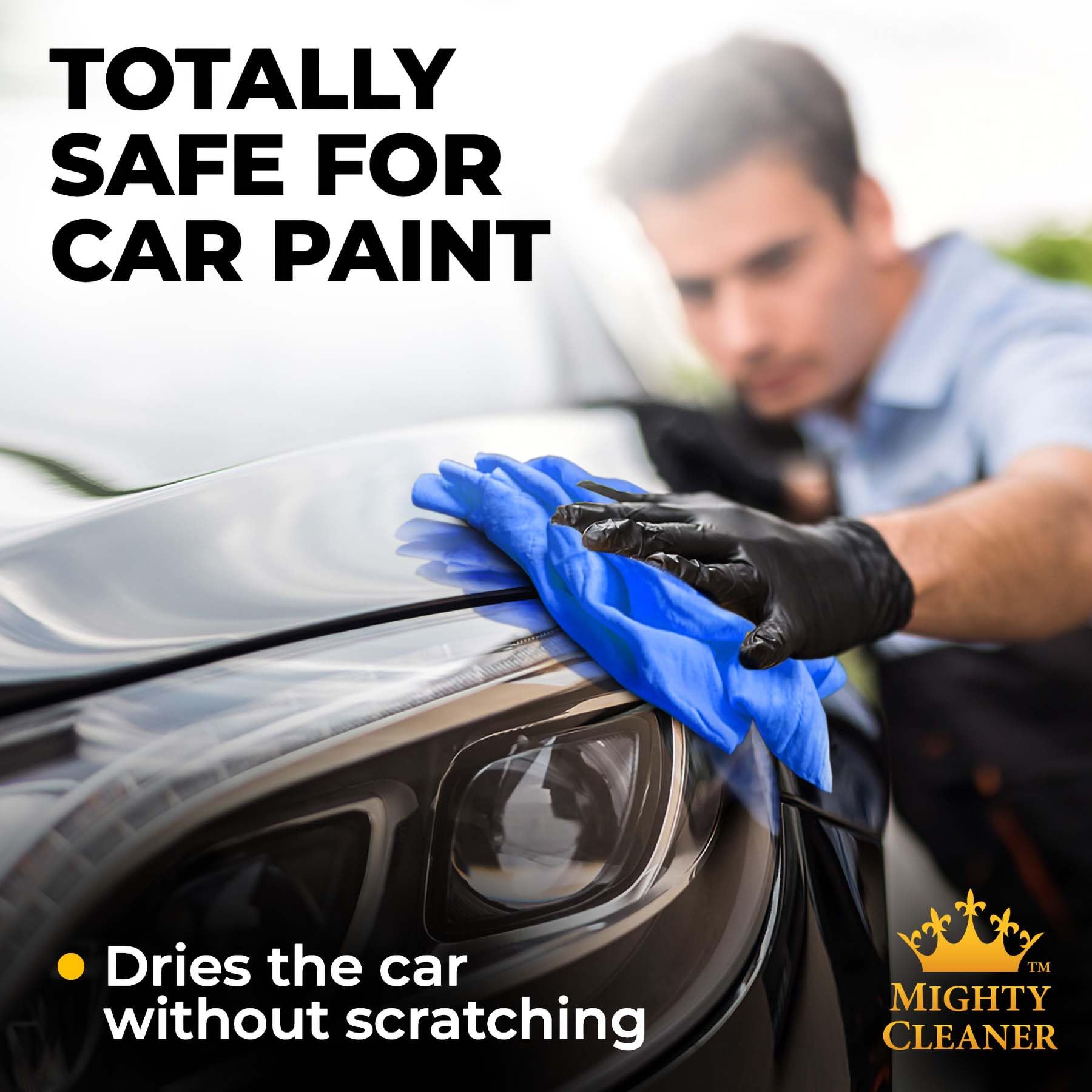 Premium 2Pk Mini +1 Free Shammy Cloth For Car Drying - (17   X13   ) - Super Absorbent Chamois Towel For Car - Reusable Shammy T