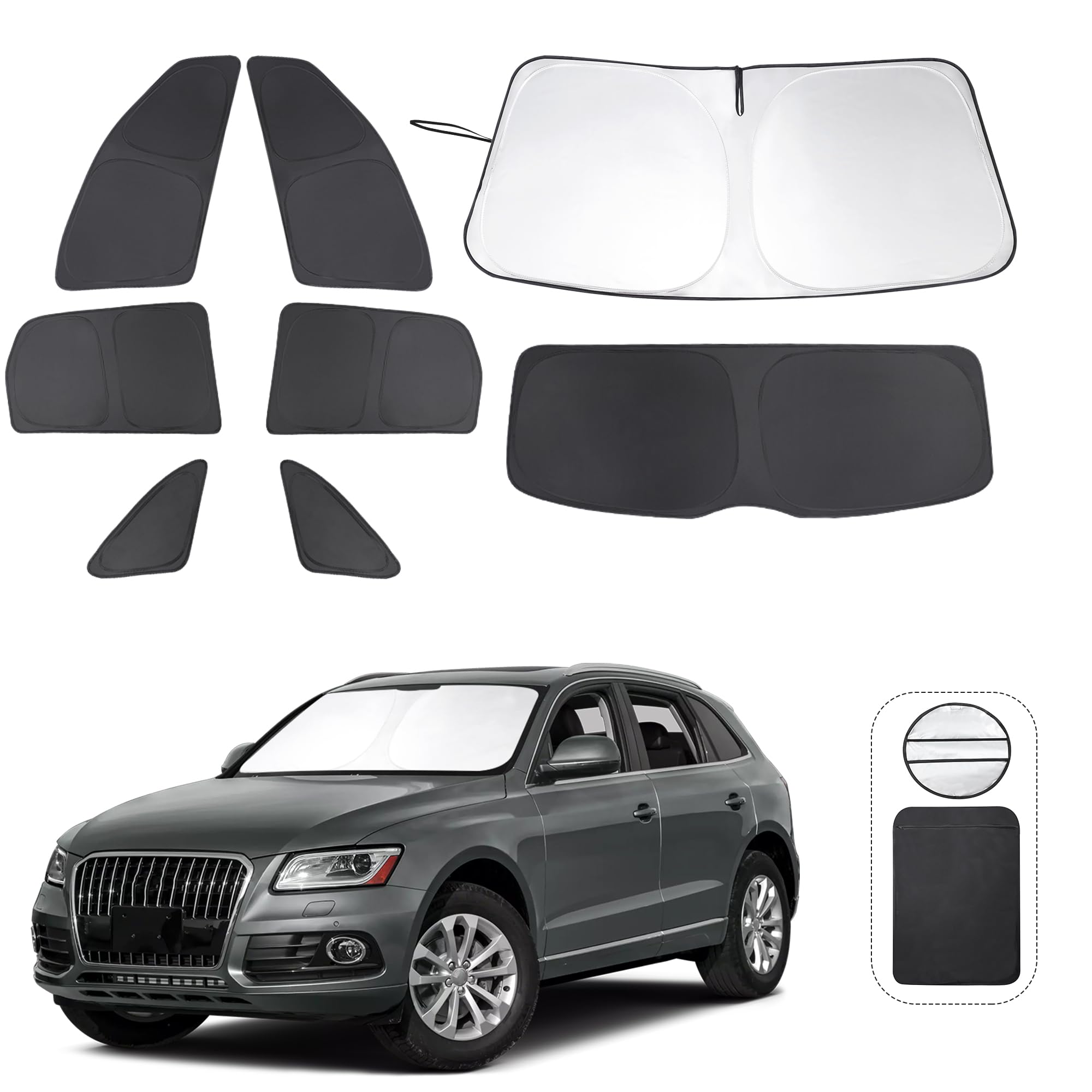 Tinglu Window Shades For Audi Q5 2009-2017/2014-2017 Audi Sq5 Accessories Car Side Full Windows Windshield Sun Shade Sun Uv Rays