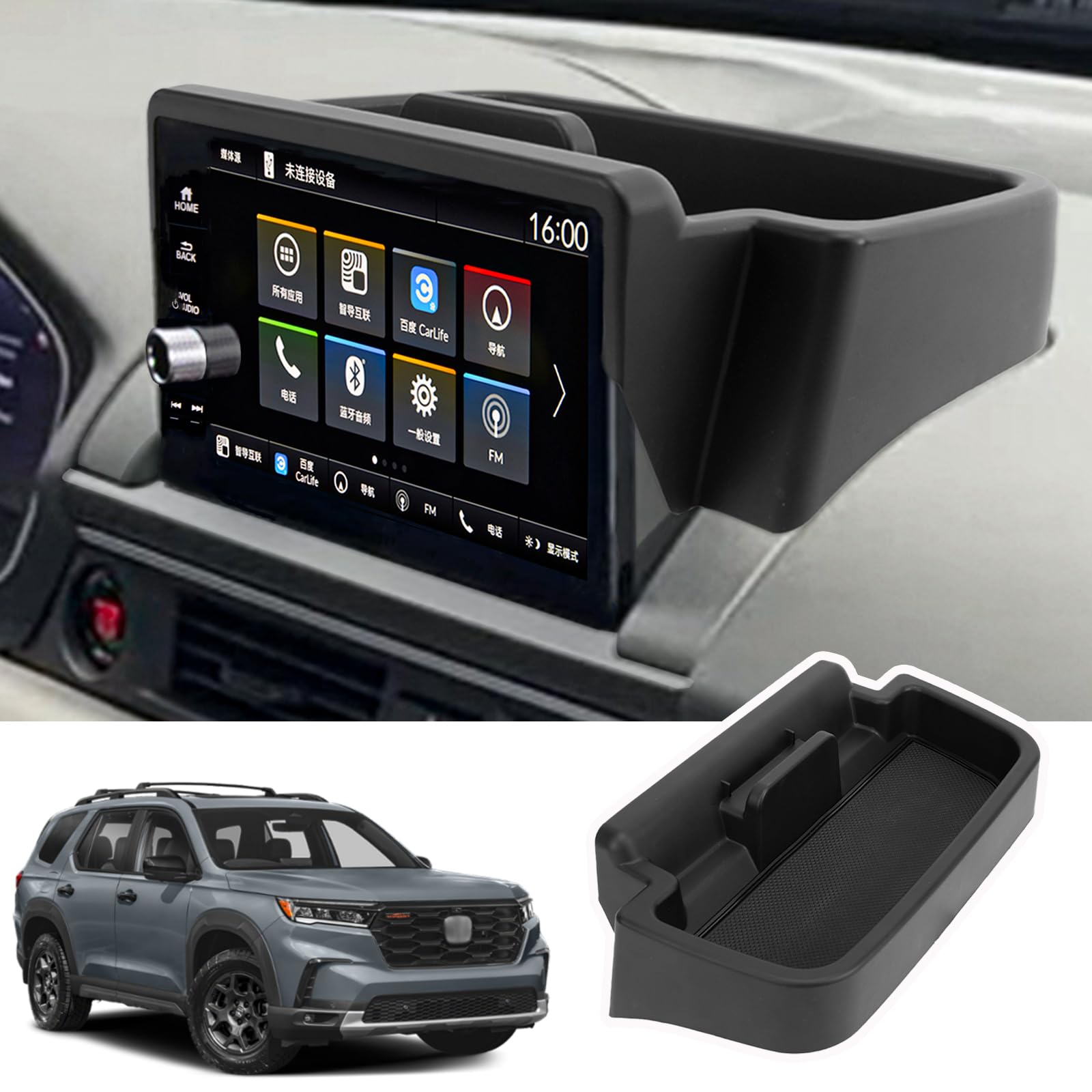 Neepiar Center Console Organizer Tray Compatible With Honda Pilot 2023 2024 2025 Insert Tray Storage Organizer Interior Divider