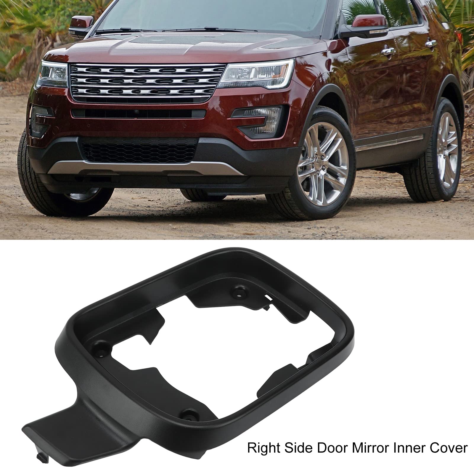 Door Outside Rear View Mirror Cap Trim Replacement For Ford Explorer 2016-2019, Right Passenger Side Mirror Inner Cover Replace, Oe: Gb5Z17K709A