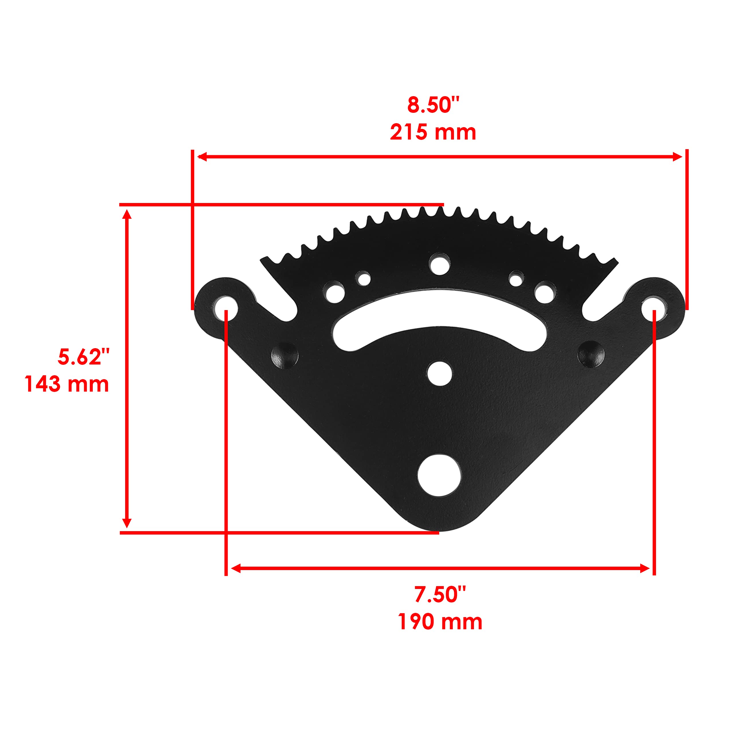 Caltric Steering Sector Plate Compatible with John Deere D100 D105 D110 D120 D125 D130 D140 D150 D155 D160 D170 LA100 LA105 LA11