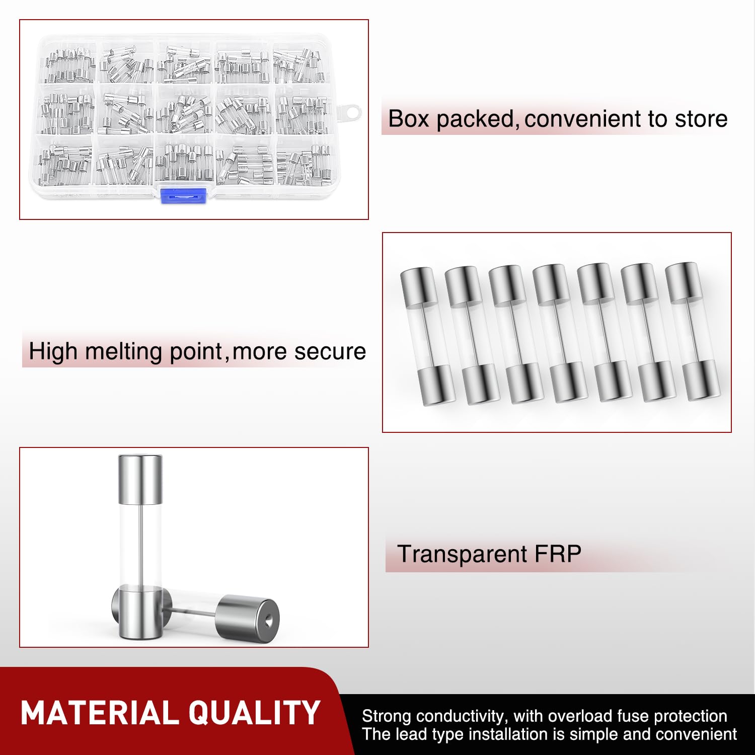 Nilight 150Pcs Fast Blow Glass Fuses With 10Pcs 5X20Mm Inline Holder Screw Type16Awg 250V 0.1A 0.2A 0.25A 0.5A 1A 1.5A 2A 3A 4A