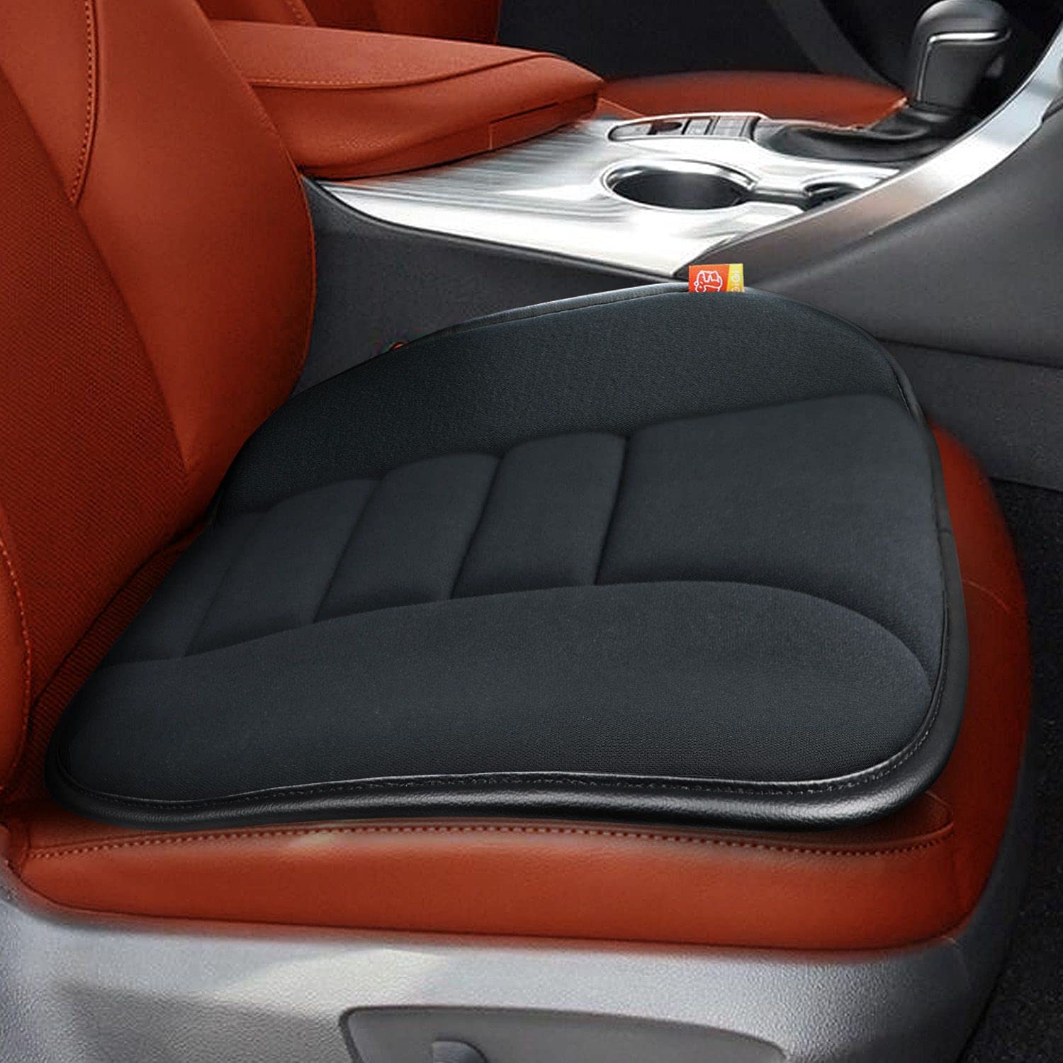 Raorandang Thick Seat Cushion Memory Foam Car Seat Cushion Pad For Car Driver Seat Office Chair, Thickened Black