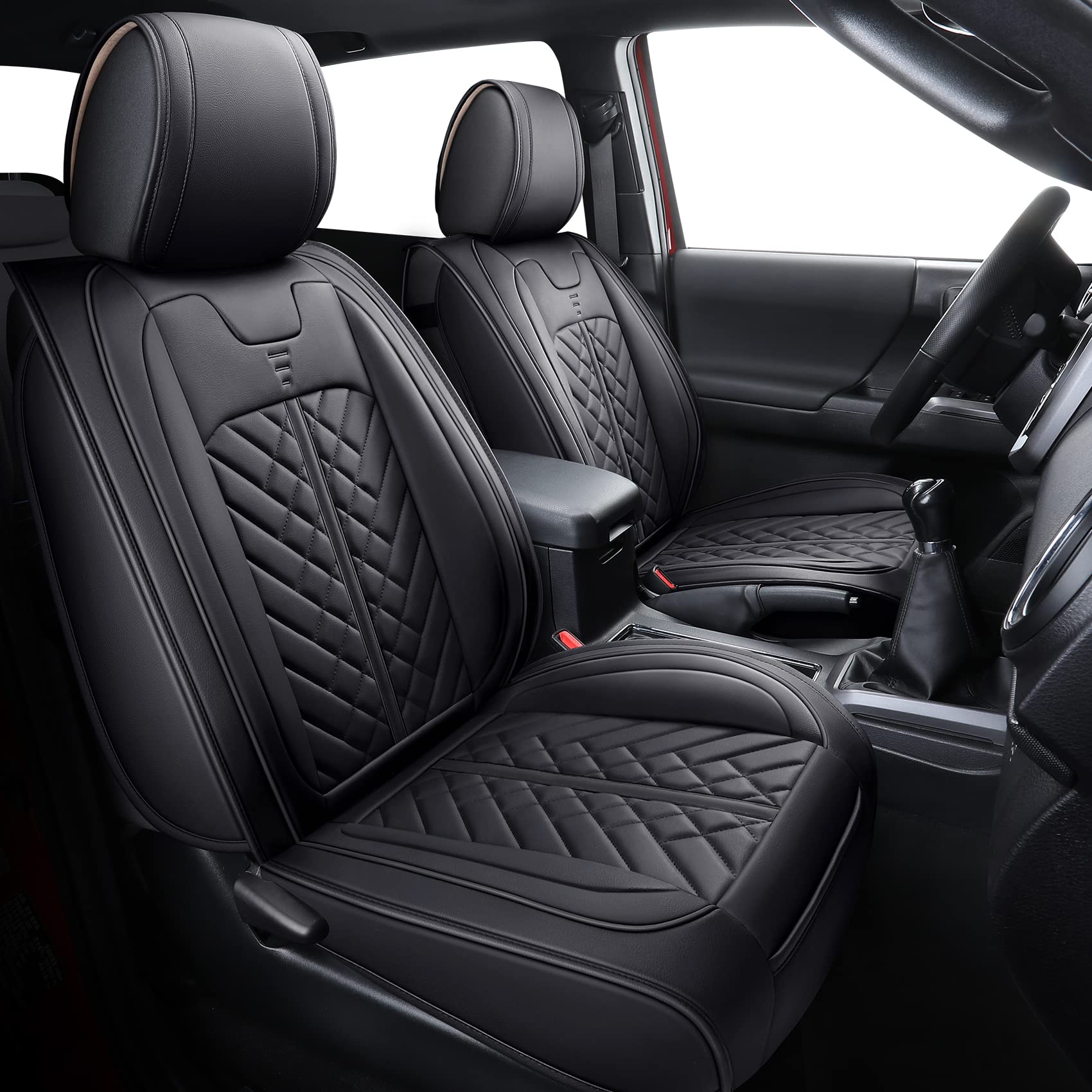 Tomatoman Car Seat Covers Compatible with Toyota Tacoma Truck 2005-2024 2025 Access Crew Double Cab TRD Sport Offroad Limited SR