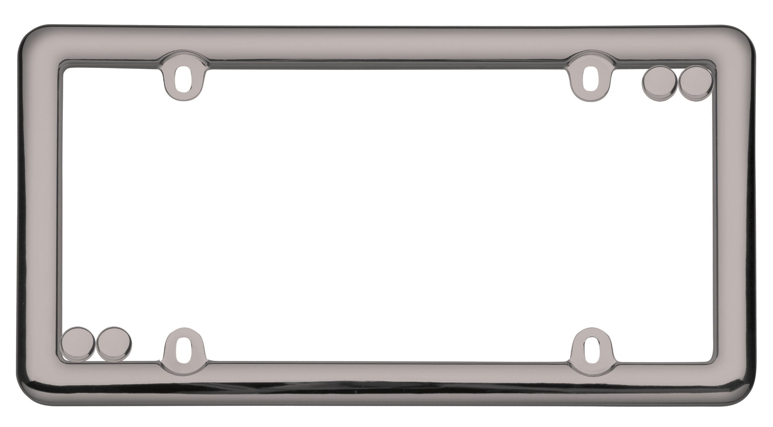 Cruiser Accessories 20680 Nouveau License Plate Frame, Black Chrome W/Fastener Caps