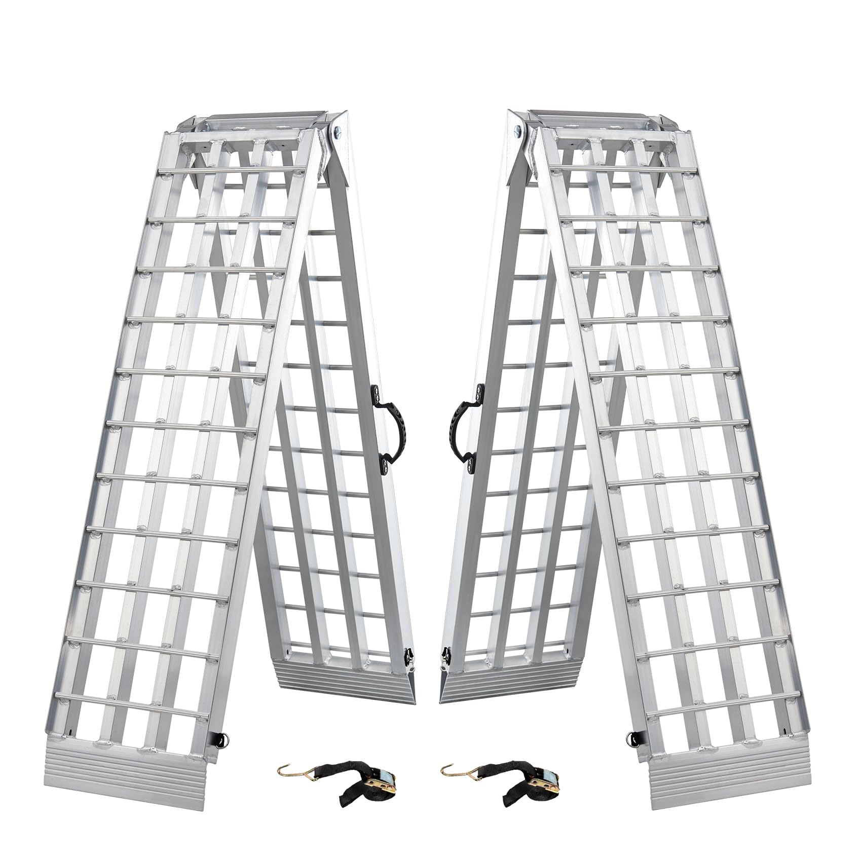 3000Lbs Heavy Duty Trailer Ramps, Gardhom 2Pc 7.5' Aluminum Foldable Pickup Truck Loading Ramps For Atv Utv Snow Blower Ramps Wi
