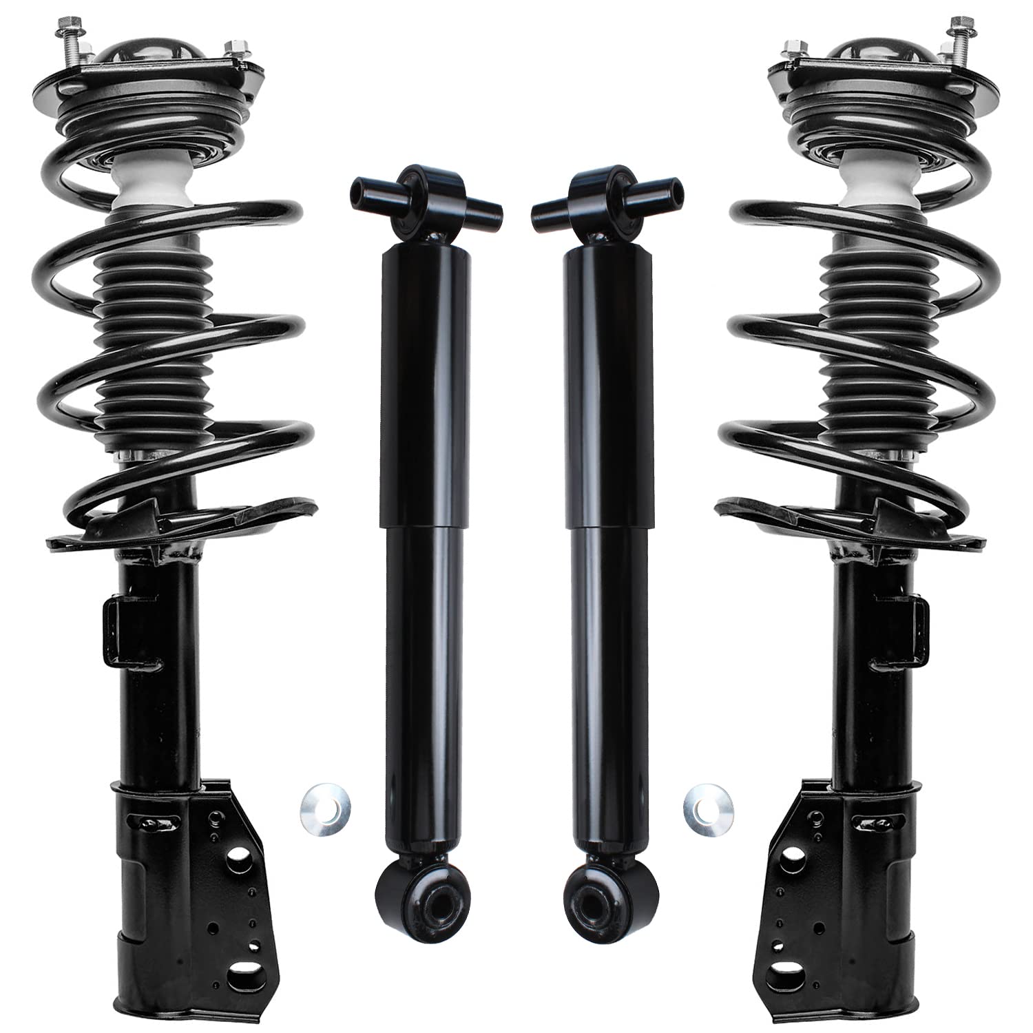 Detroit Axle - Struts Shocks For Chevy Traverse Buick Enclave Gmc Acadia Saturn Outlook Complete 2 Front Ready Struts With Coil
