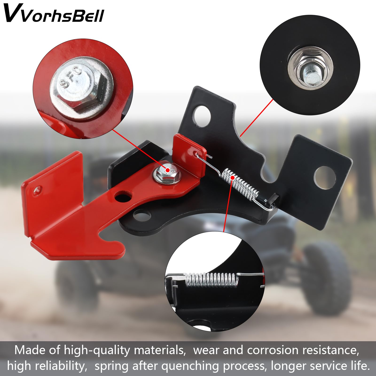 VVORHSBELL Lockable Spring Parking Brake Compatible With POLARIS RZR All Mondel,Accessories Fit for all Polaris RZR 800, 900, 10