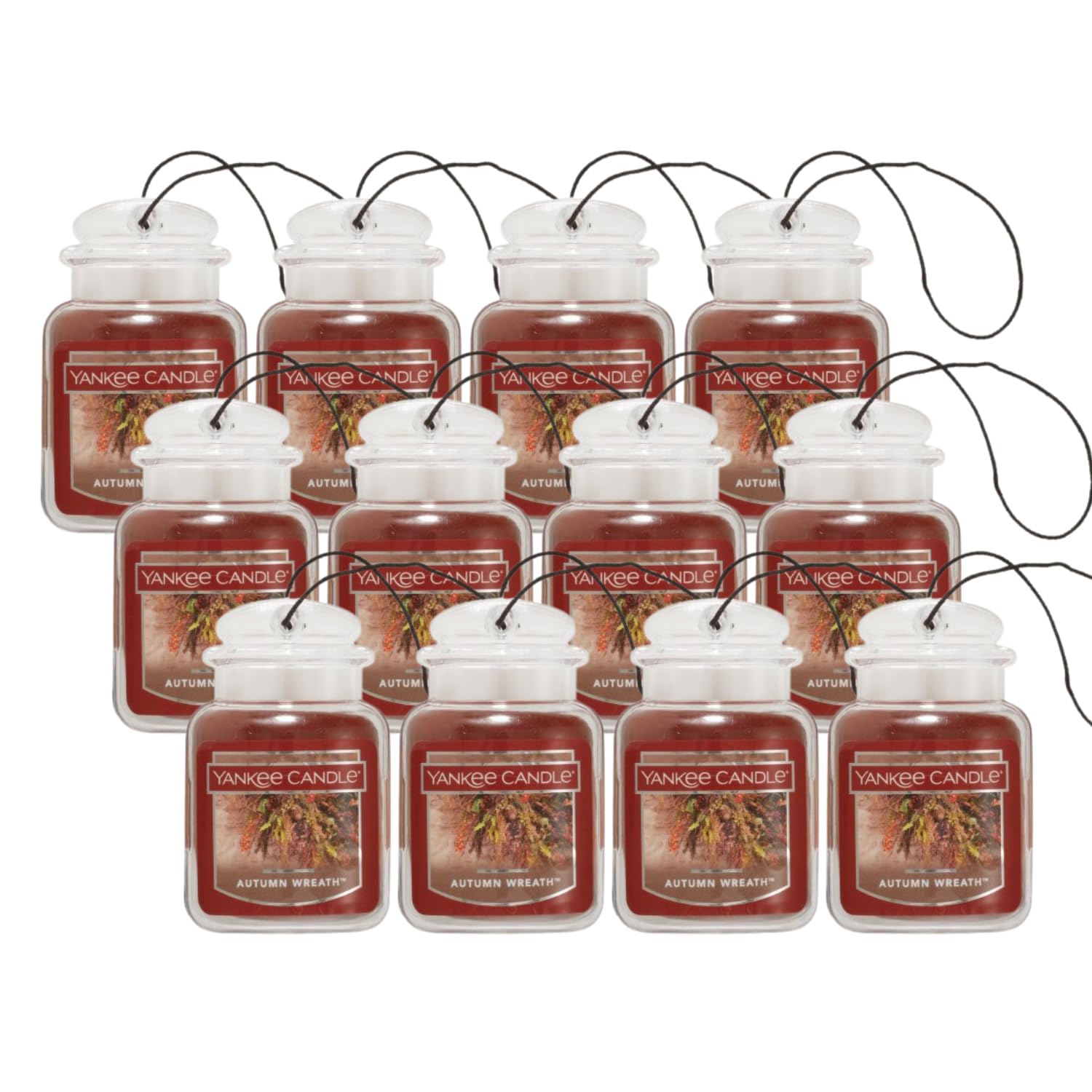 Yankee Candle Car Jar Ultimate, Autumn Wreath, 0.96 OZ (Pack of 12)
