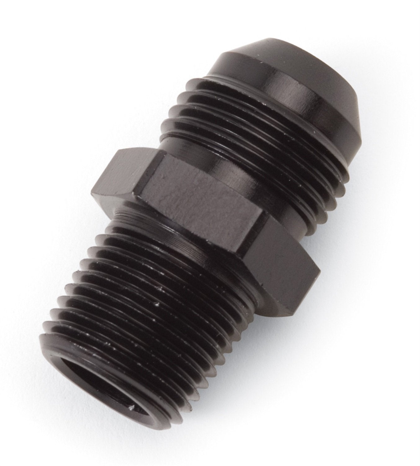 Edelbrock 660463 Adapter, 6 Flare X 3/8 Npt - Black, 1 Count (Pack Of 1)
