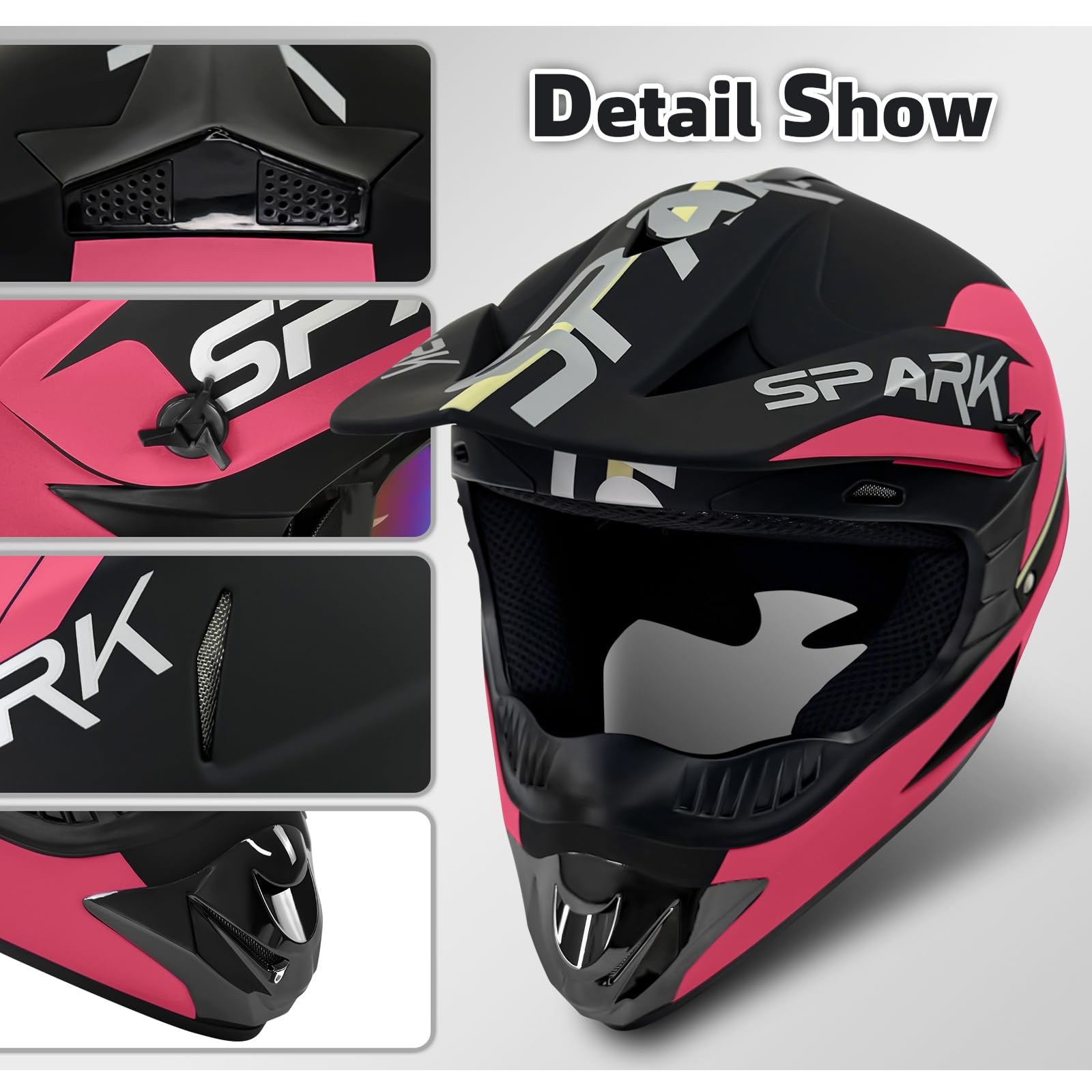Dirt Bike Helmets Youth Kids Four Wheeler Motocross Helmet Fashion Adult Motorcycle Bmx Mx Atv Off-Road Moutain Bike Helmets Dot
