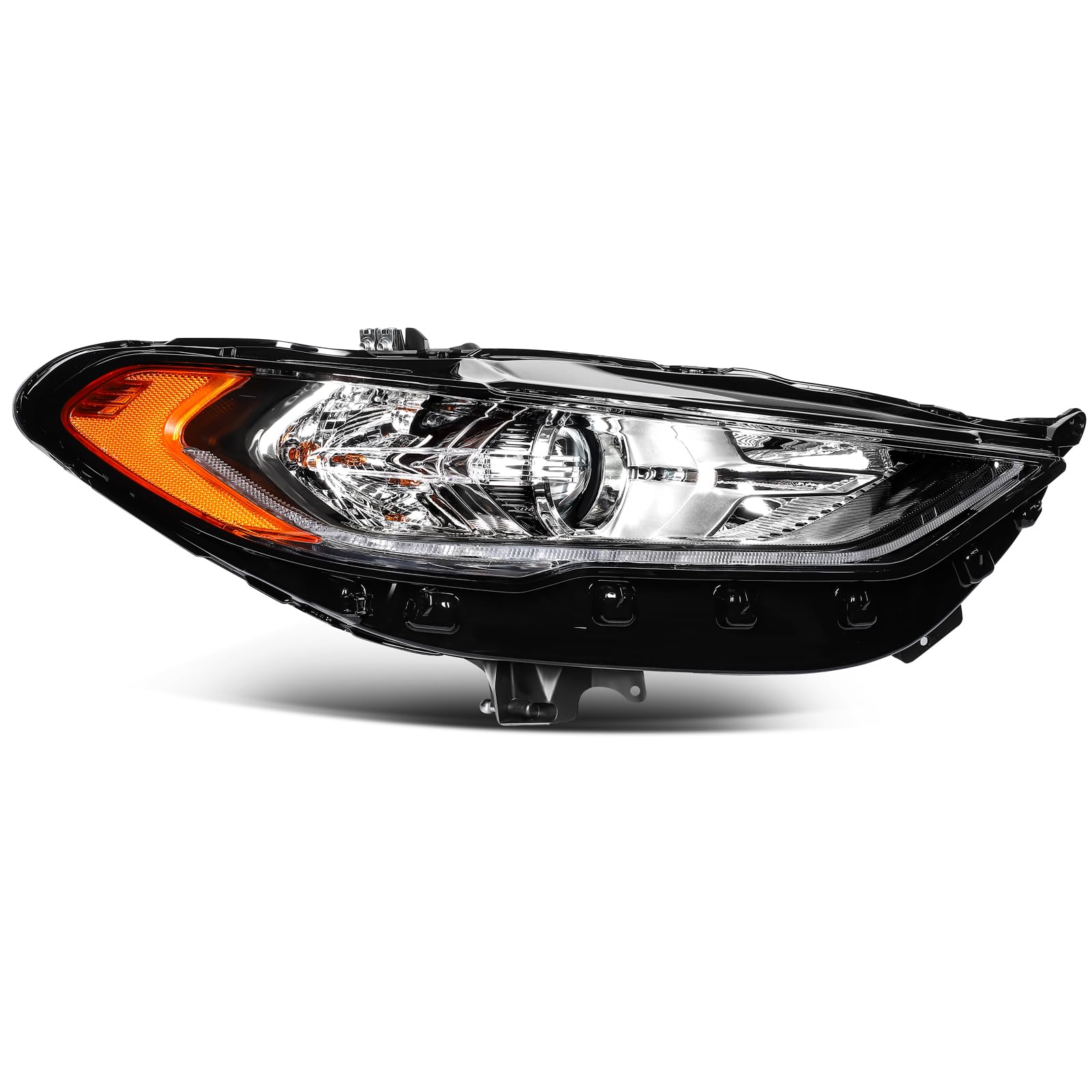 LBRST Headlight Fit 2017-2020 for Fusion Chrome Housing Amber Reflector right Headlight Assembly HS7Z13008D