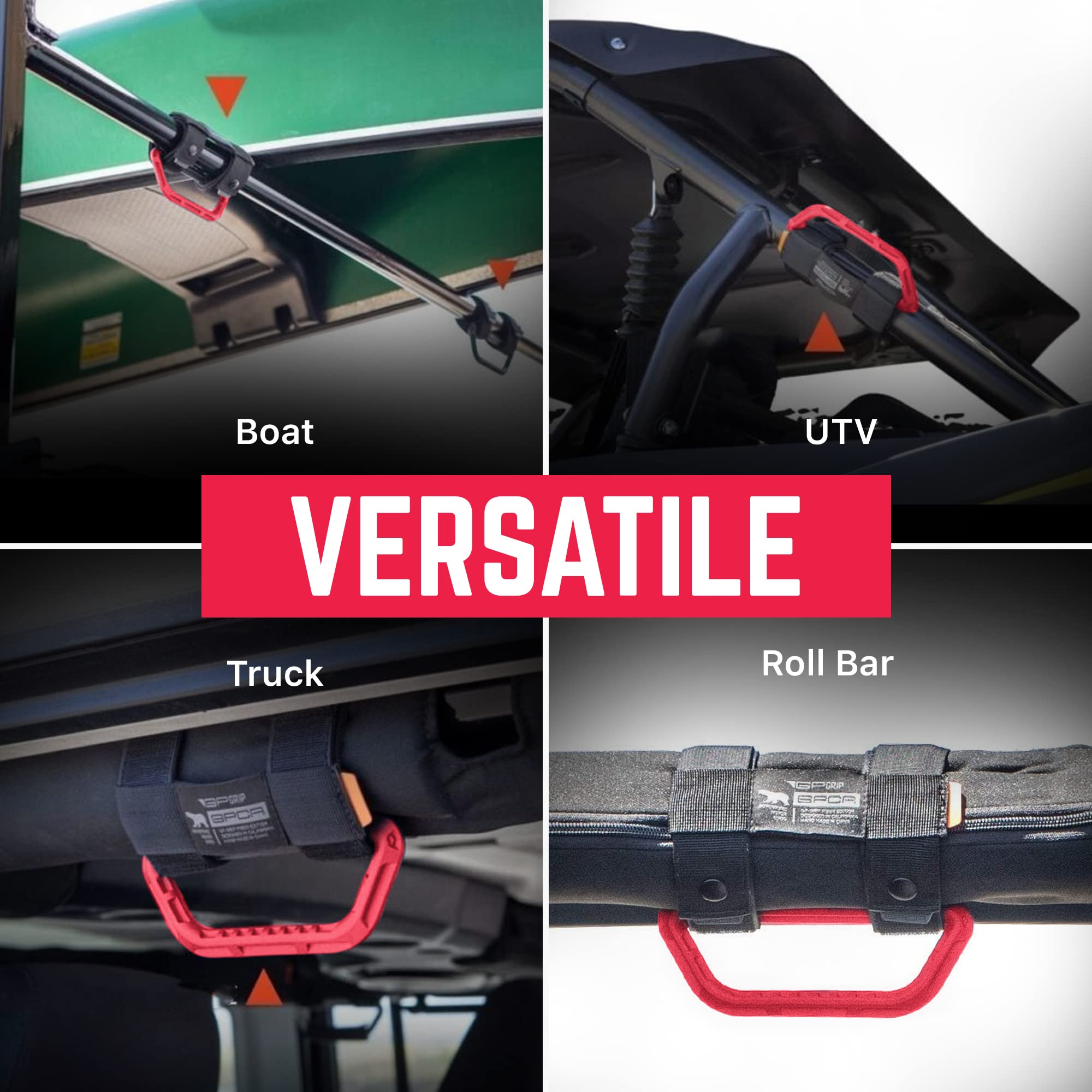 Gp Grip Universal Grab Handle, Nylon Sturdy Grip Straps, Fits All Truck Roll Bar Dia From 1-5.5 Inches, For All Wrangler Models,
