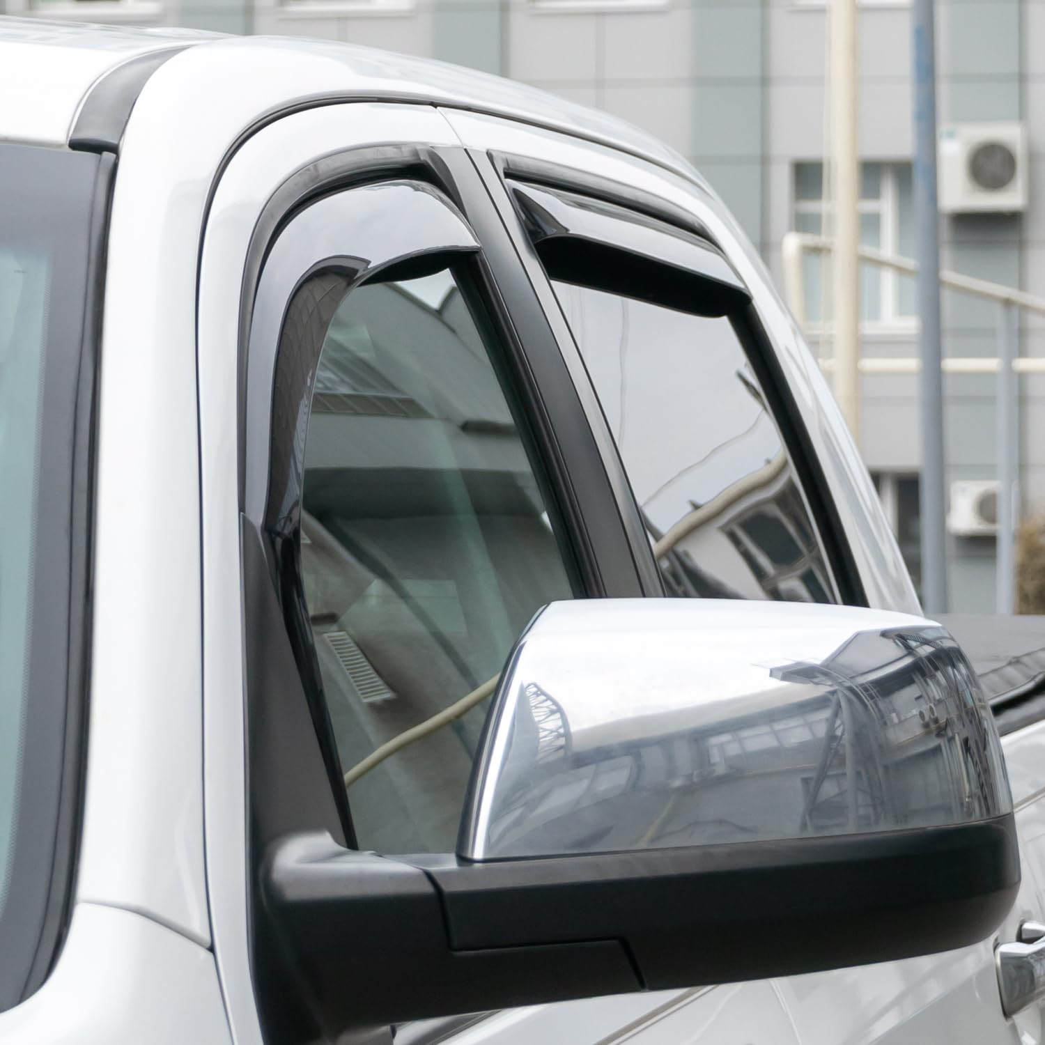 CLIM ART in-Channel Incredibly Durable Rain Guards for Toyota Tundra 2007-2021 CrewMax, Original Window Deflectors, Vent Deflect