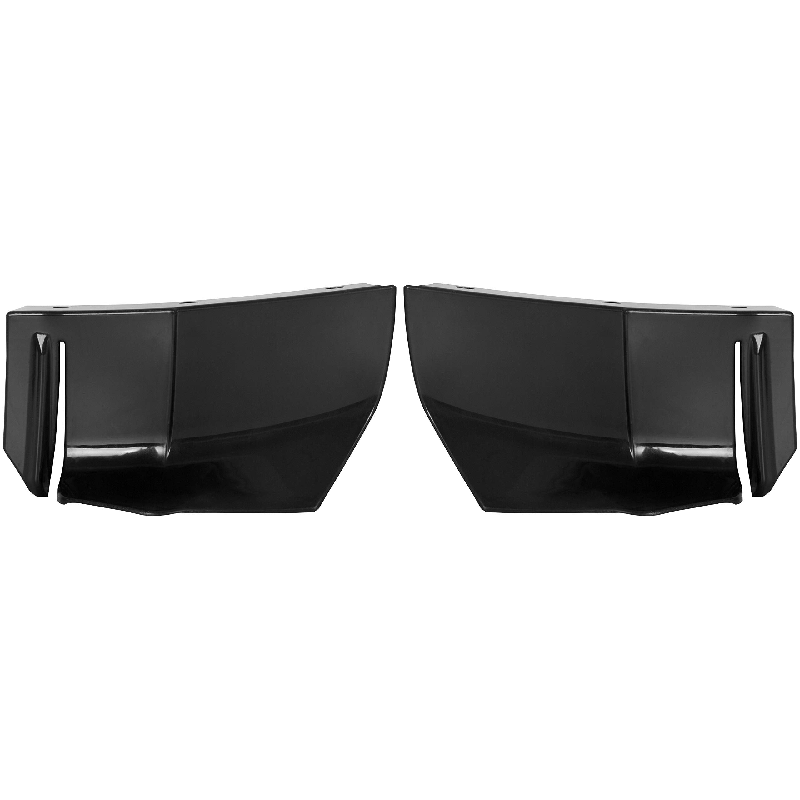 ECOTRIC Rear 1/4 Quarter Bumper Filler Panel Compatible With 1980-1985 Chevrolet Caprice Impala Black 2PCS -Like New