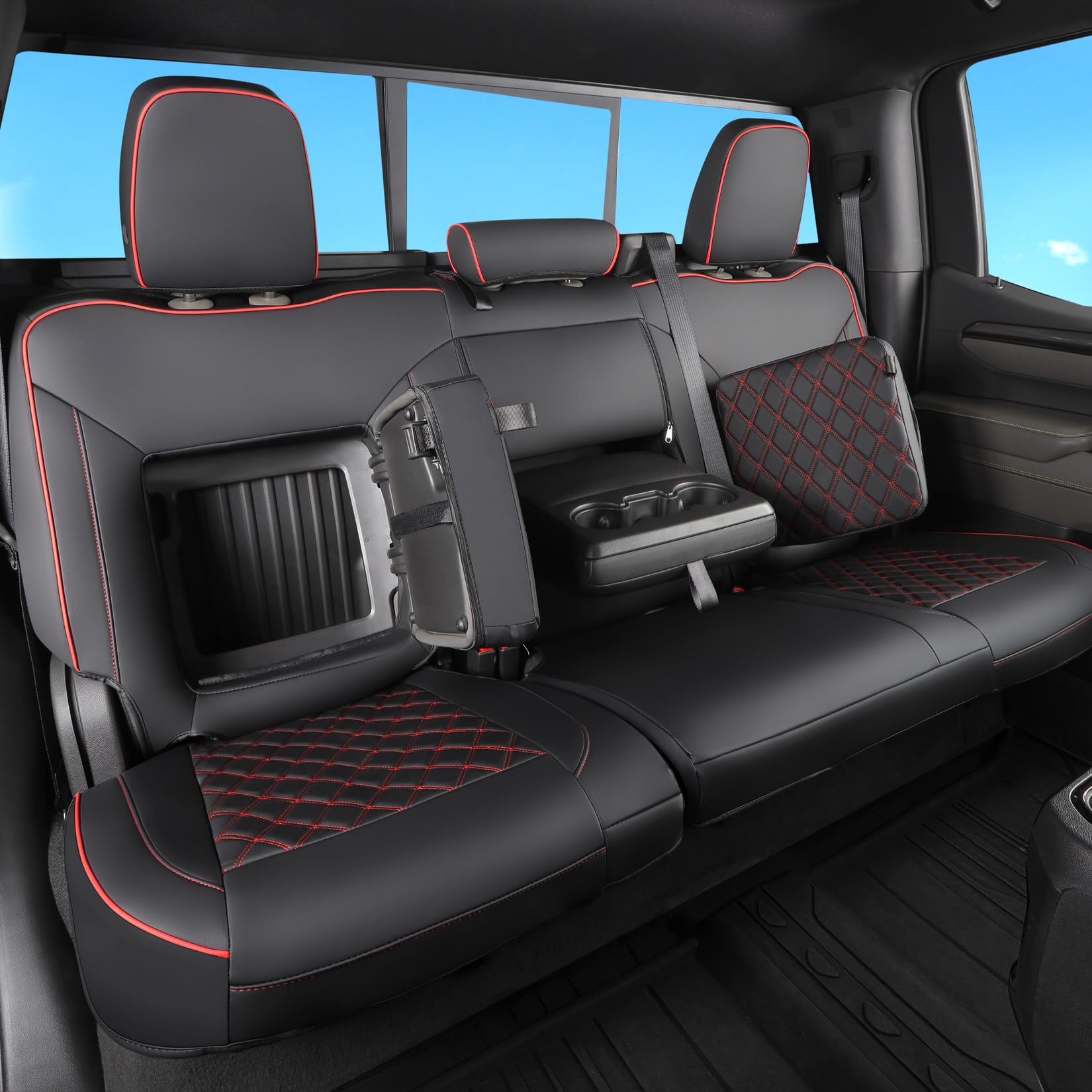 Tandi Fit For Silverado & Gmc Sierra Seat Covers With Faux Leather For 2019 2020 2021 2022 2023 2024 2025 Chevy Silverado & Gmc