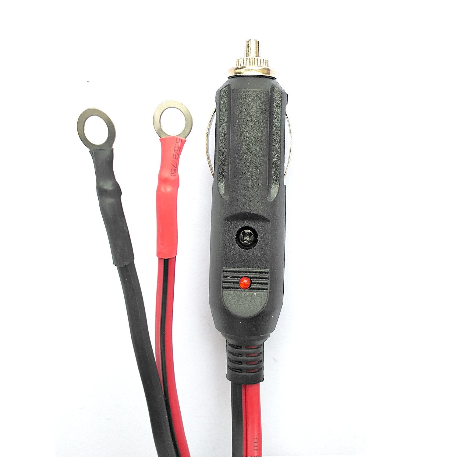Besteek 12V 15A Heavy Duty Male to Male Cigarette Plug Adapter with LED Lights & Fuse Protection