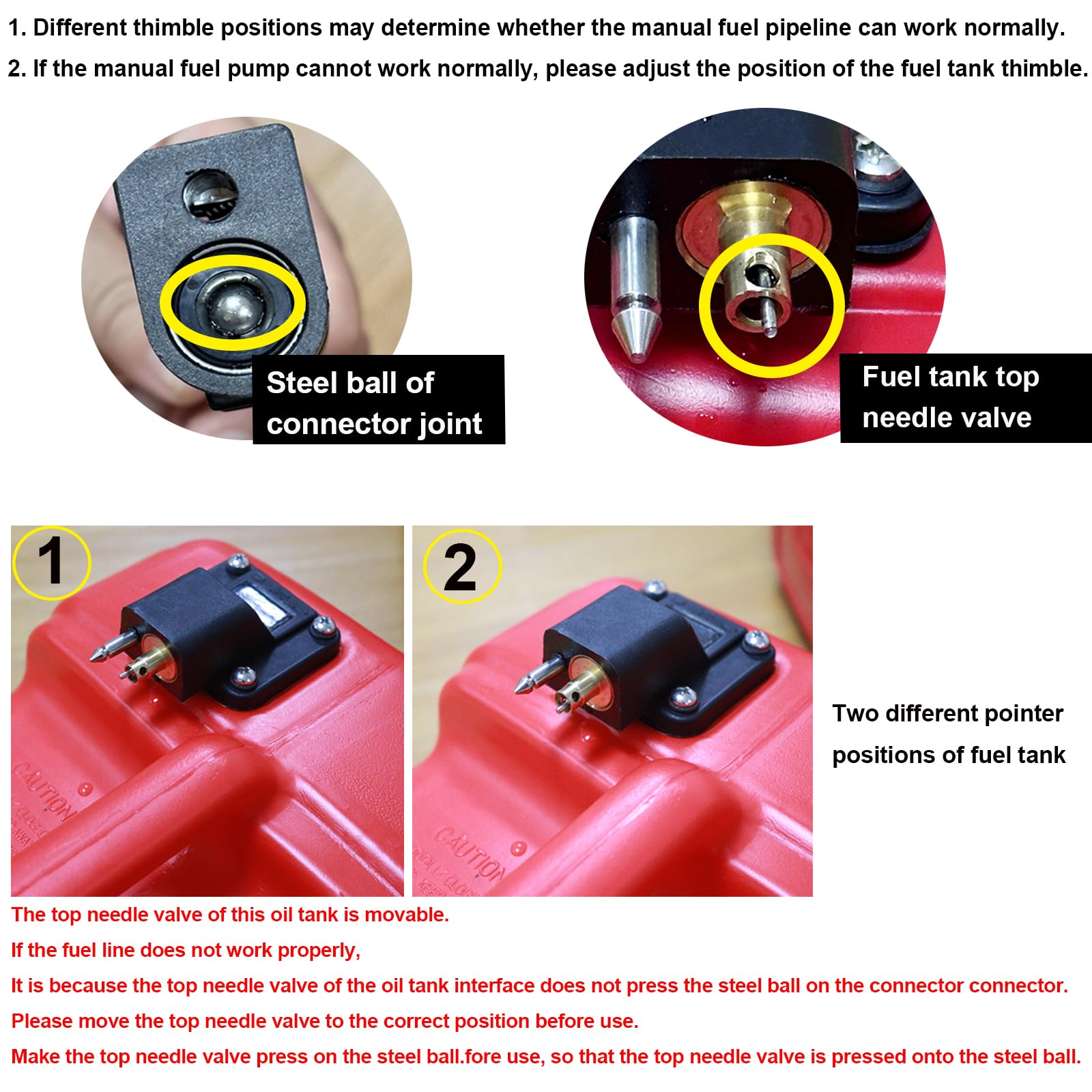 Taiss 6.56FT Boat Motor Fuel Line Hose Outboard Primer Bulb Assembly ID 5/16'' (8mm), with Snap Connector and Steel Hose Clamps