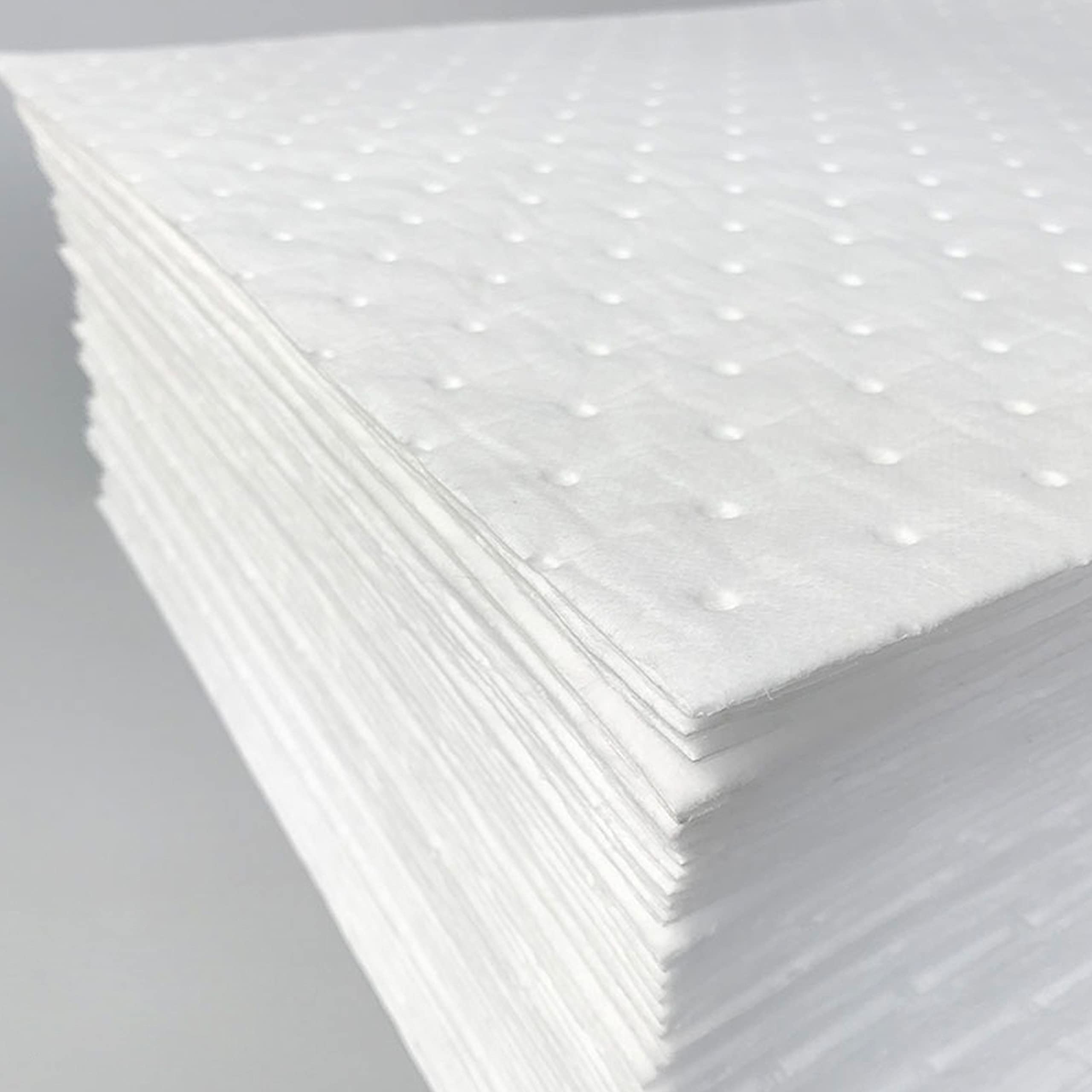 Aain Aa003 Absorbent Mat Pad Heavyweight Oil Absorbent Pads,15'' X 20'',White 100Pcs