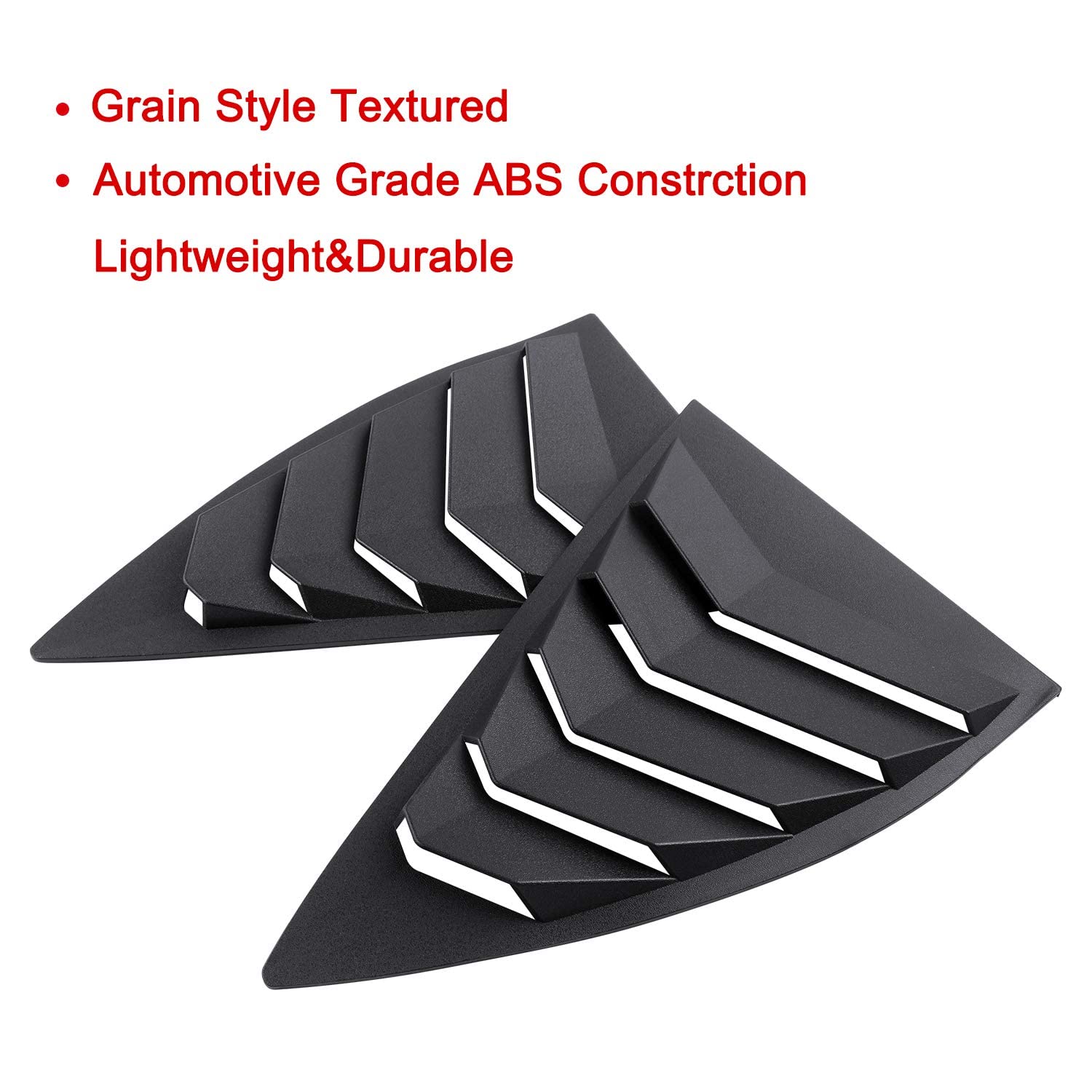 Rear Side Window Louvers For 2010-2015 Chevy Camaro Ls Lt Rs Ss Gts, Abs Window Scoop Cover Vent Lambo Gt Style