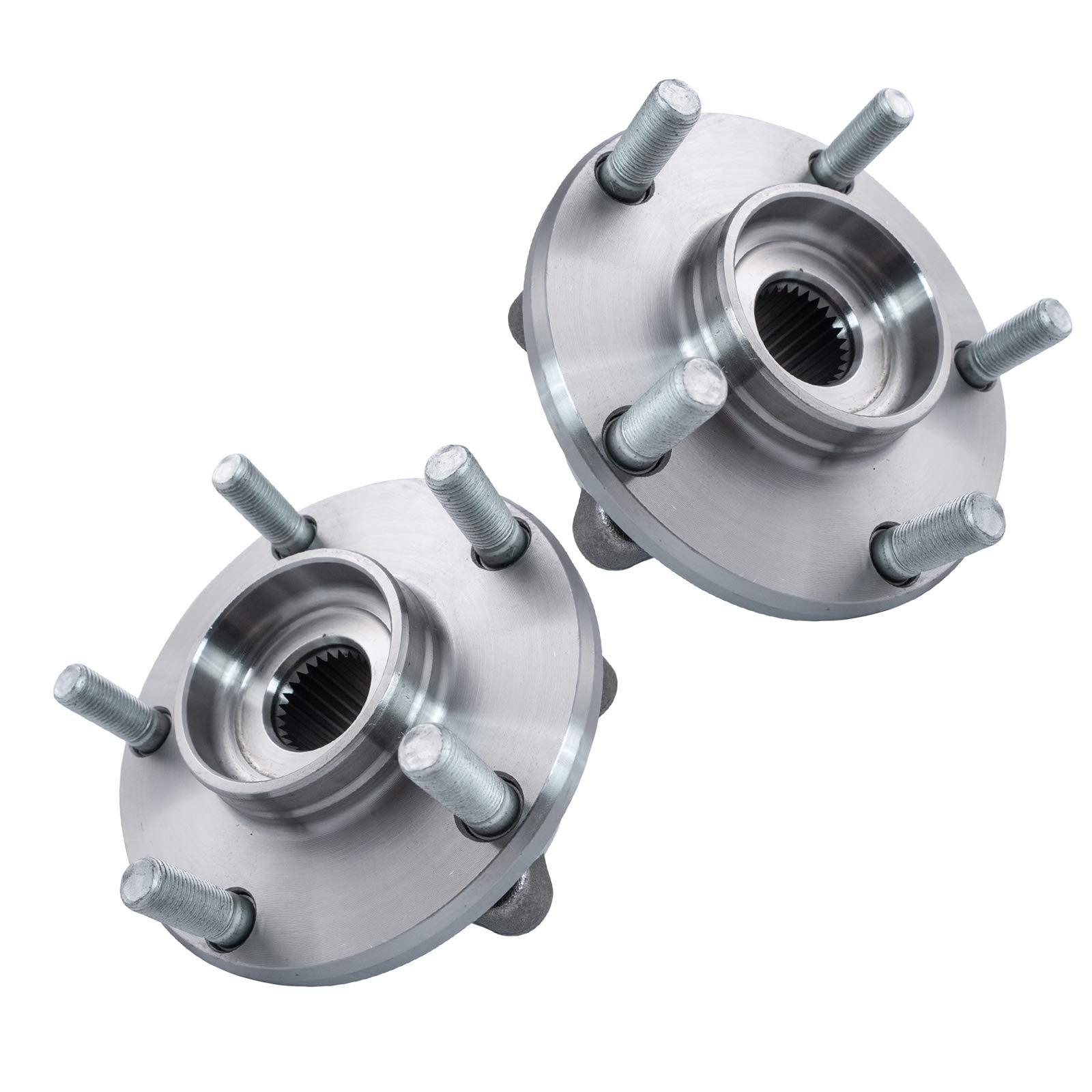 TRQ Front Wheel Hub Bearings Assembly Set for 2004-2006 INFINITI G35, Alloy Steel, Driver & Passenger Side, Model BHA51479