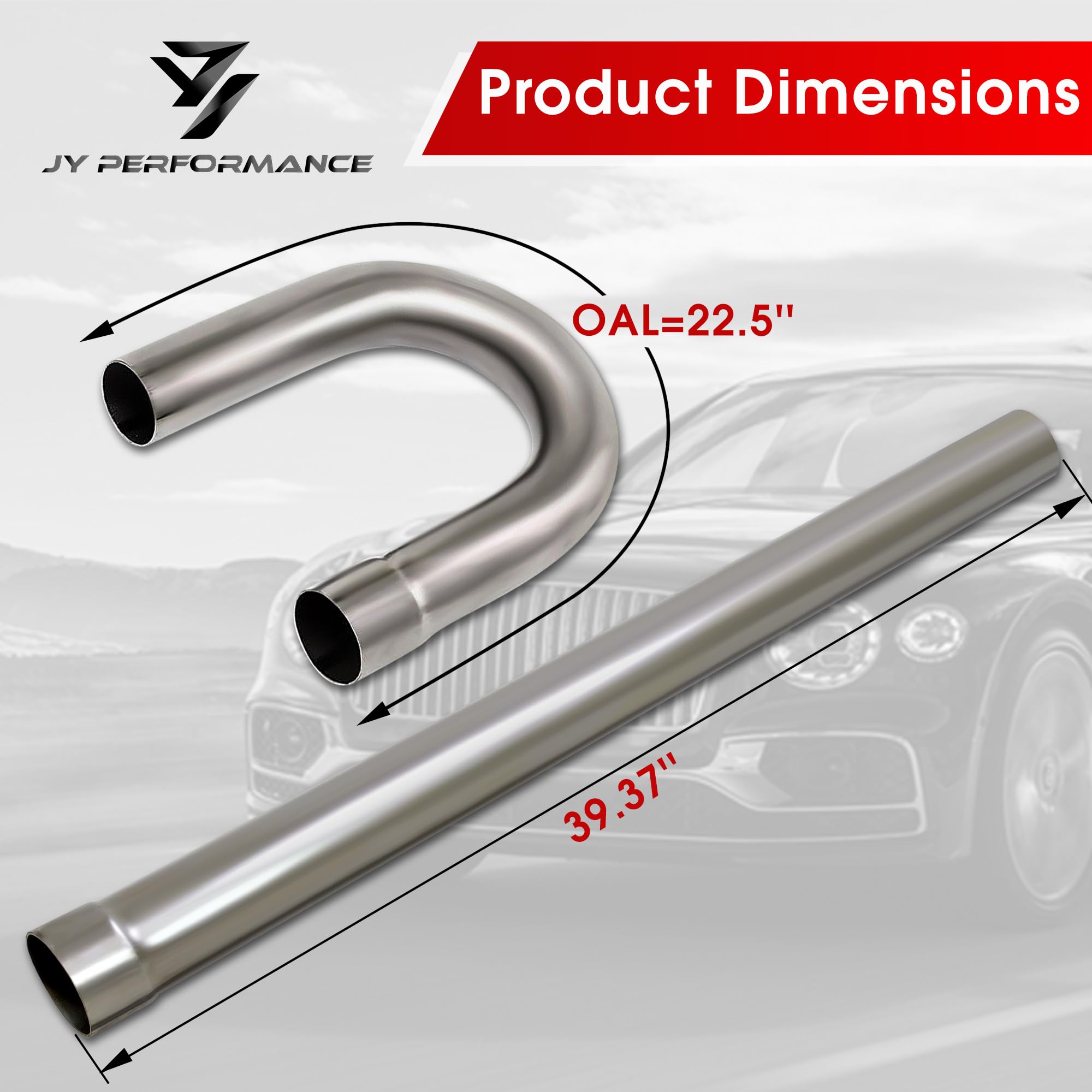 2'' Mild Steel Custom Exhaust Kit Tubing Mandrel Bend Pipe Straight & U-Bend Universal 8Pcs
