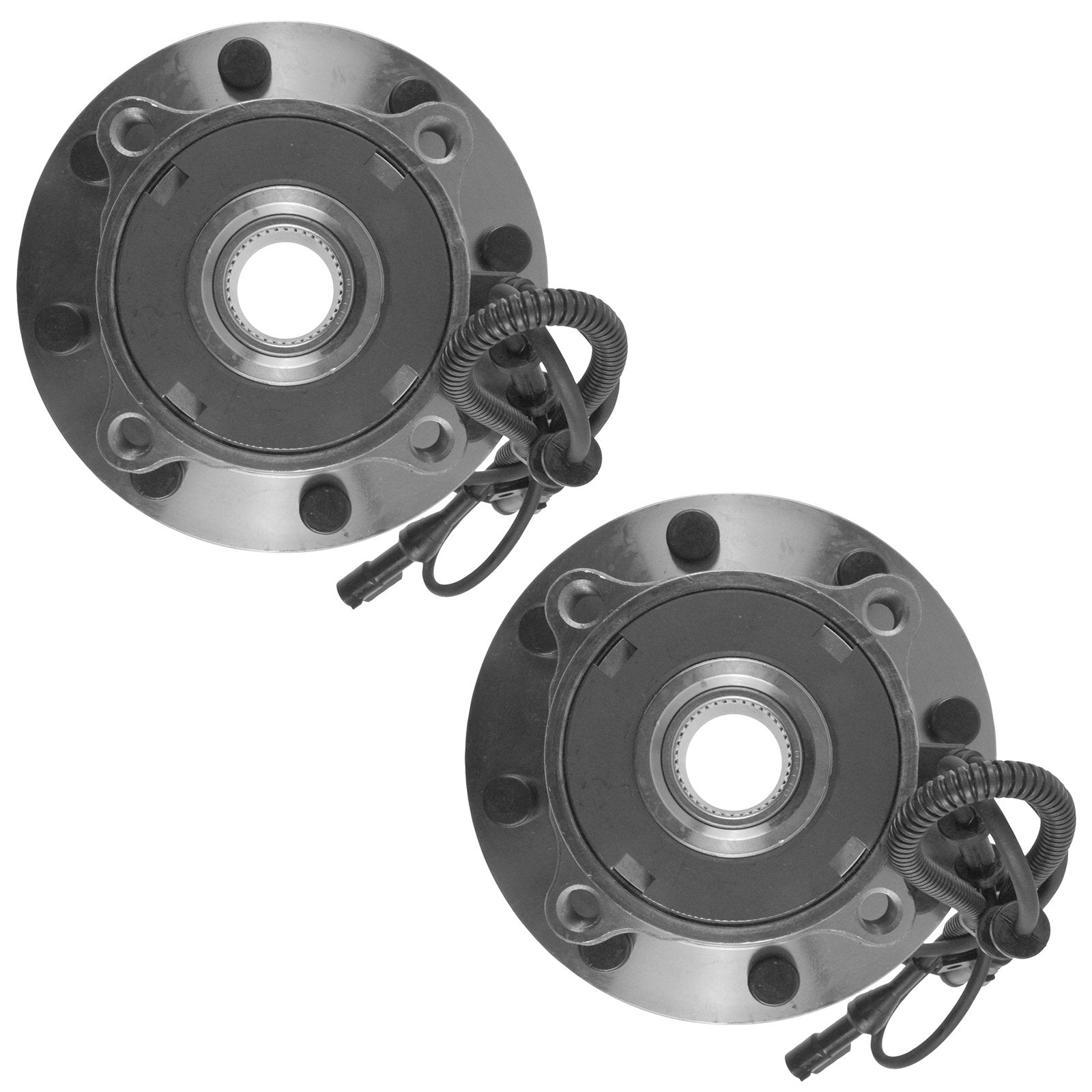 Trq Front Wheel Hub Bearings Assembly Set Compatible With 2000-2002 Ford Excursion 1999-2004 F-250 Super Duty F-350 Super Duty