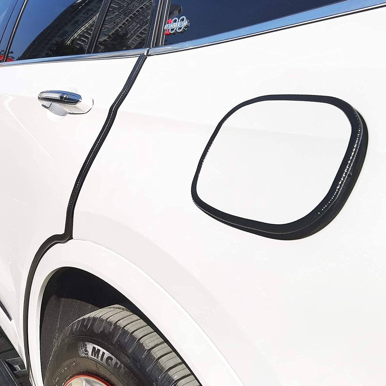 Goldwheel Black Edge Trim U-Channel Rubber Seal Edge Trim with Metal 1/2'' X 3/8'' - Fit Gap 3/64'' to1/4 Car Door Edge Sealing