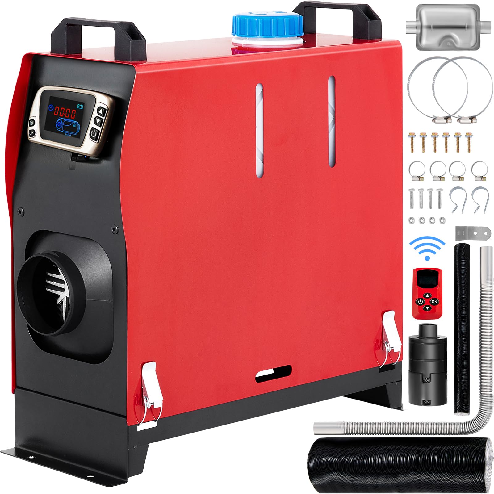 VEVOR 8KW Diesel Air Heater Muffler Diesel Heater 12V 8000W Diesel Parking Heater Remote Control Remote Control with LCD Switch 