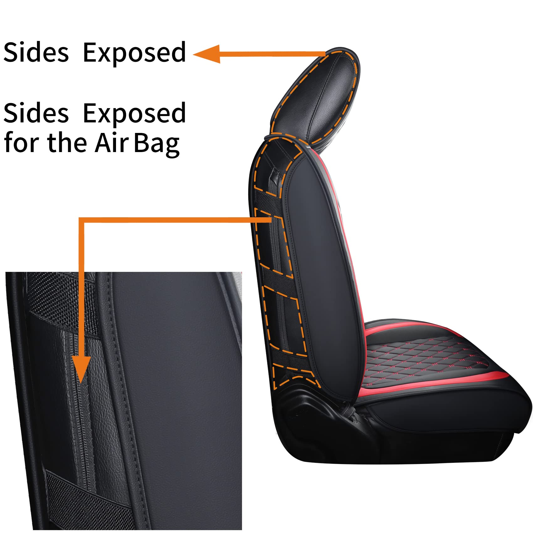 Aierxuan Jeep Wrangler JK JL Front Seat Covers Custom Fit 2/4 Door 2007-2025 Unlimited X Rubicon 392 Sahara Willys Sport High Al