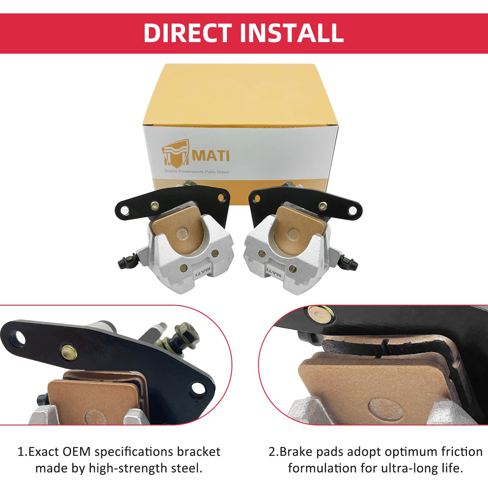M MATI Front Left Right Brake Calipers for Honda TRX250 TRX250EX TRX250X TRX300 TRX300EX TRX300X TRX400 TRX400EX TRX400X Sportra