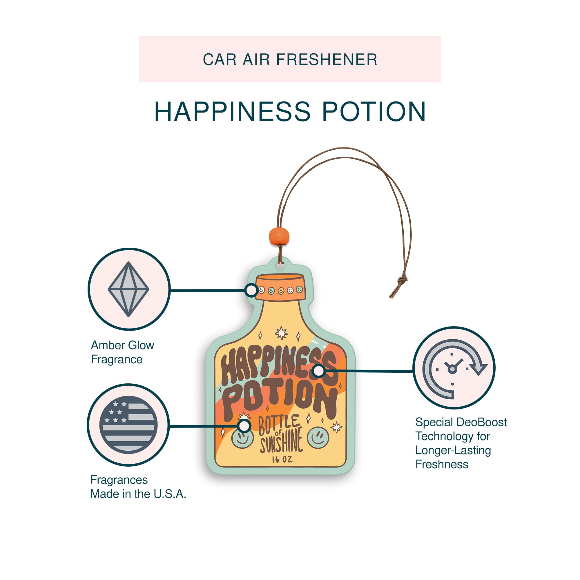 Studio Oh! Scented Hanging Car Air Fresheners - Pack Of 2 Car - Natural & Exclusive Fragrance With Deoboost Technology - Unique