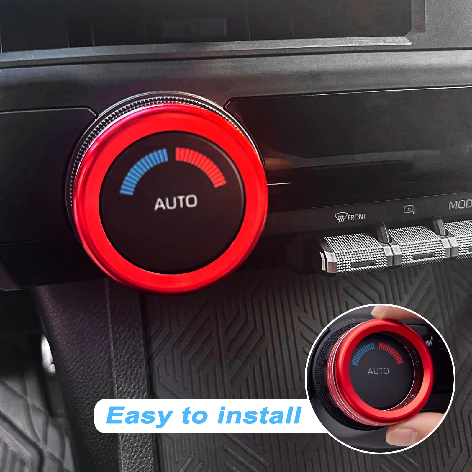 Jkcover Center Console Button Knob Cover Rings Compatible 2024 2025 Toyota Tacoma And 2025 Toyota 4Runner With 14Screen Air Cond
