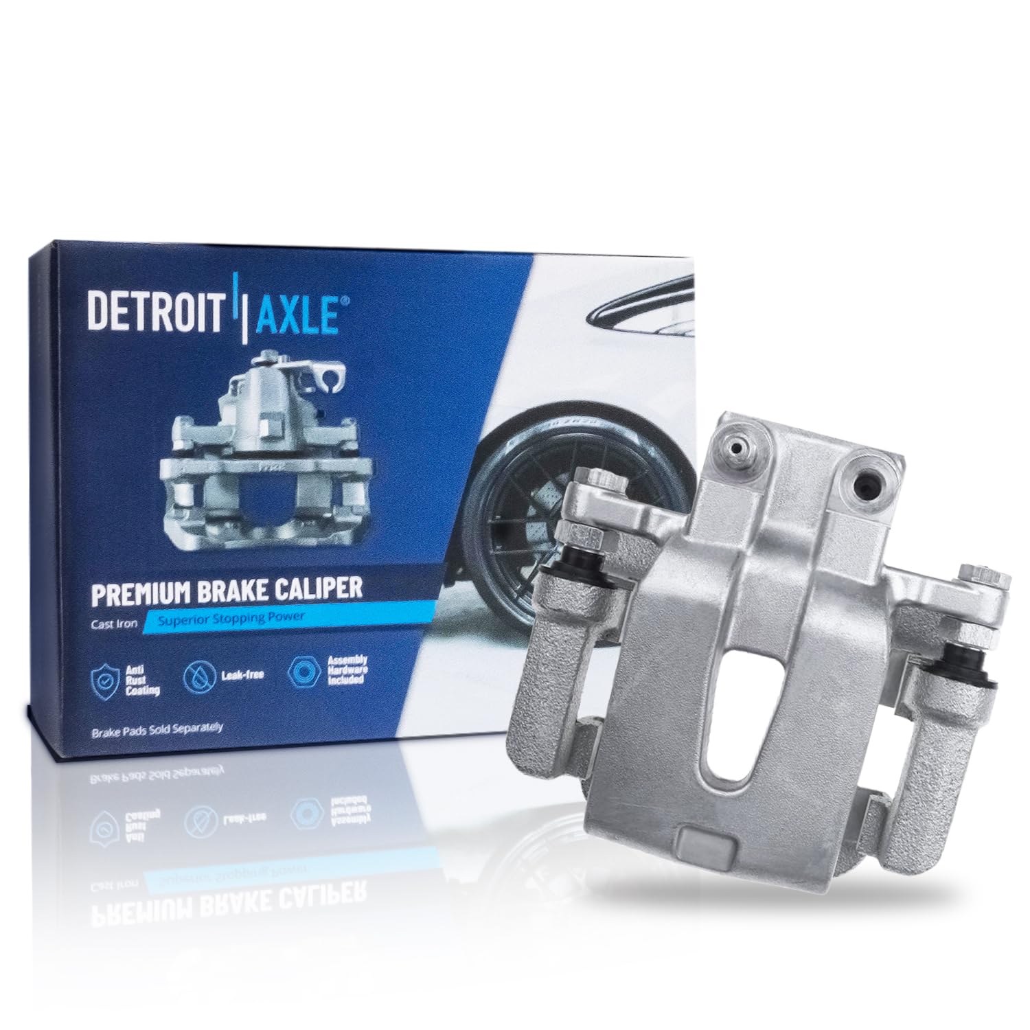 Detroit Axle - Rear Right Brake Caliper for Chrysler 300 Dodge Charger Challenger Magnum Passenger Side Brake Caliper with Brack