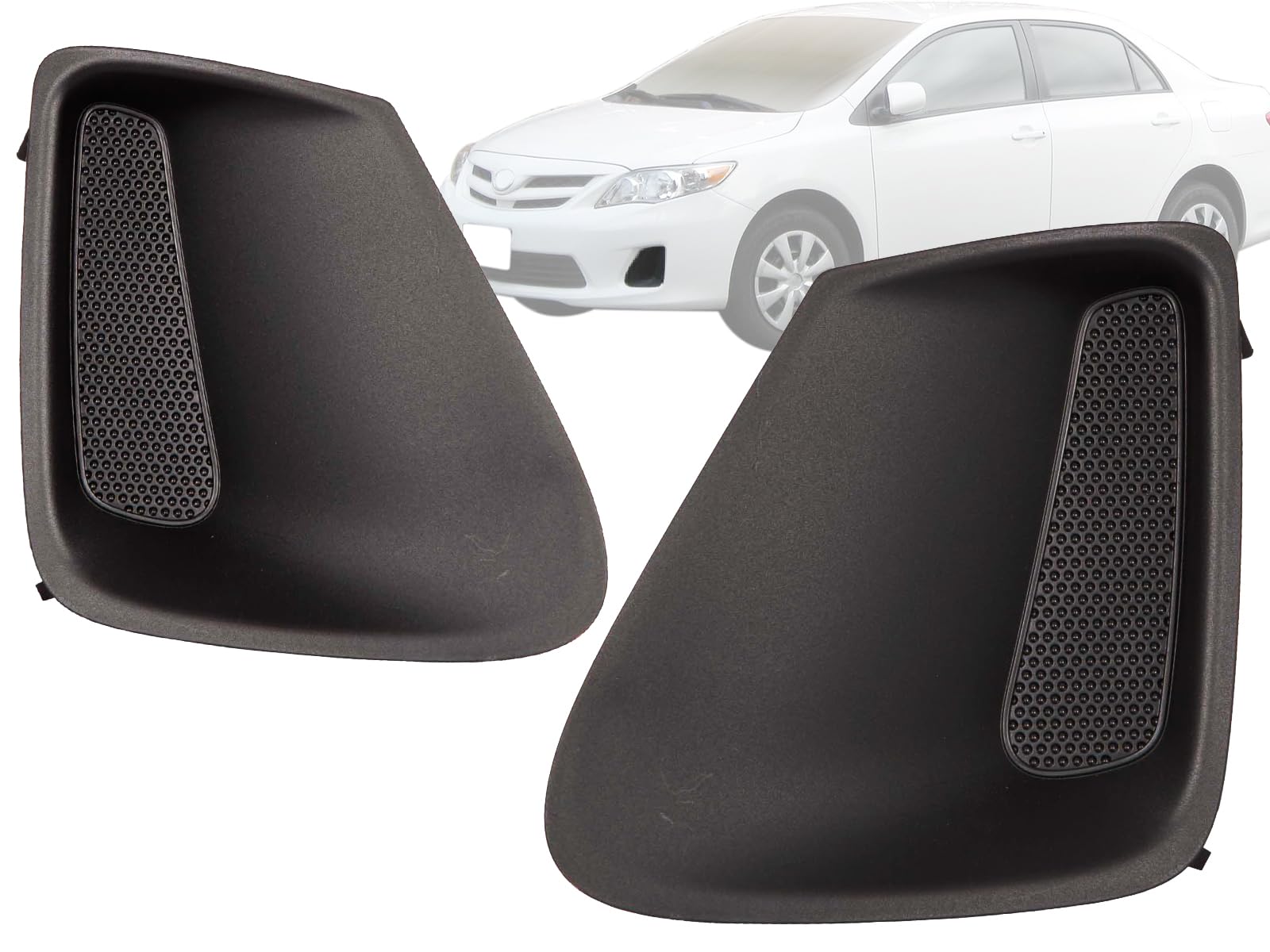 Auto Parts Avenue APA Replacement Front Fog Lamp Opening Cover for 2011 2012 2013 Corolla Passenger Driver PAIR TO1039141 TO1038