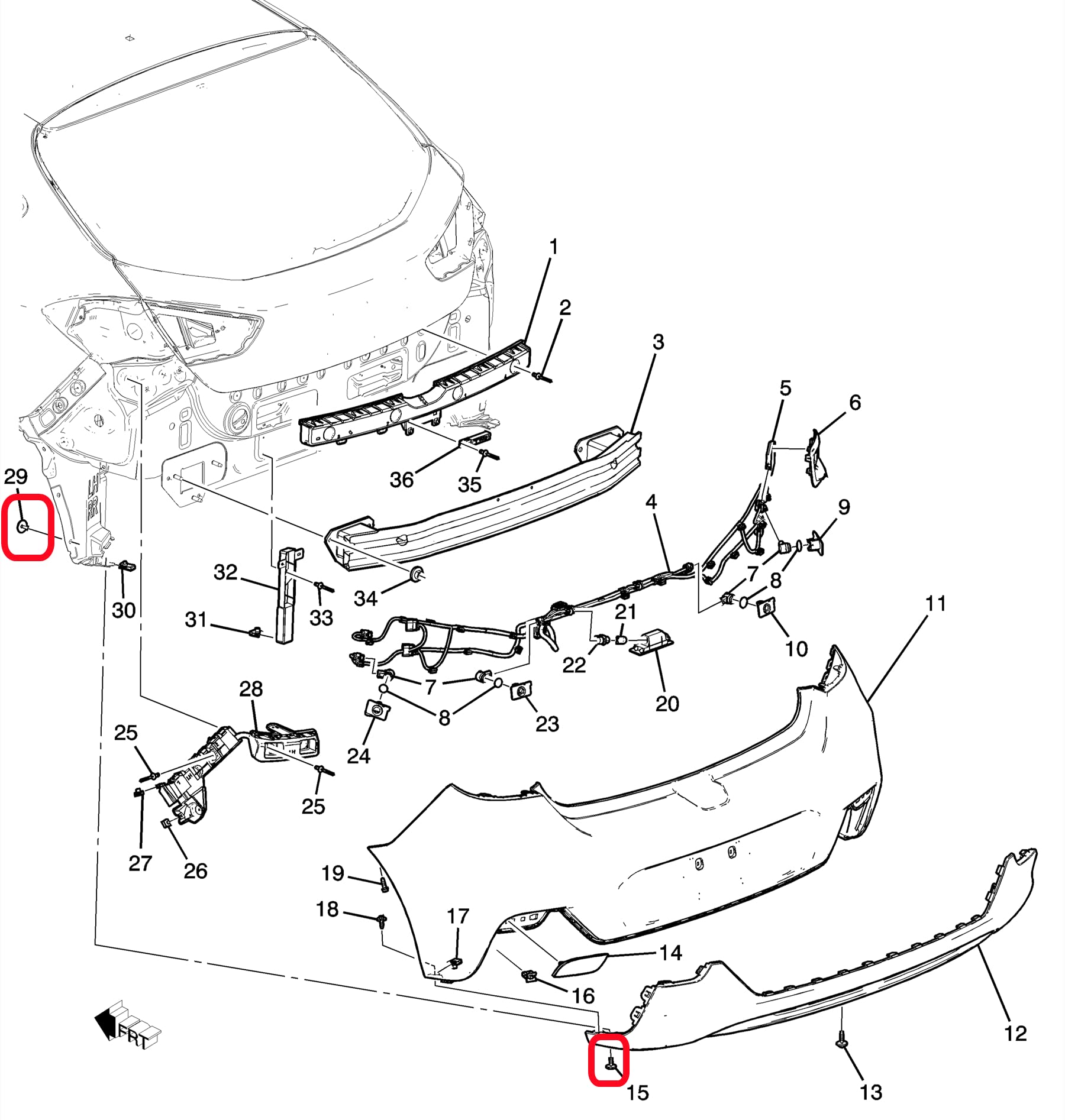 Rexka 20pcs Fender Liner Splash Shield Bolt Screw Compatible with GM Vehicles - One Size, White