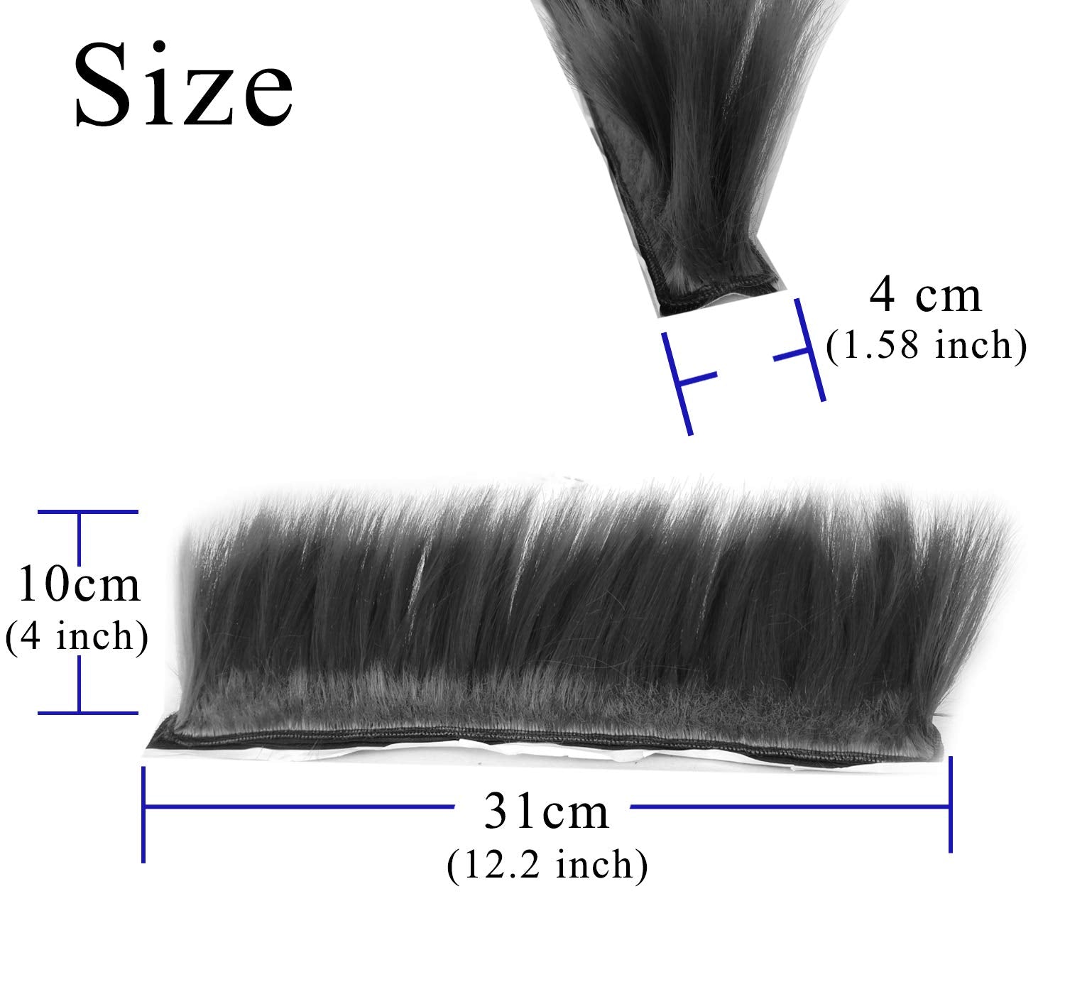 Helmet Mohawk Wig Motorcycle Adhesive Mohawk Hair Patches Skinhead Costumes Wig-Red (Helmet Not Included)
