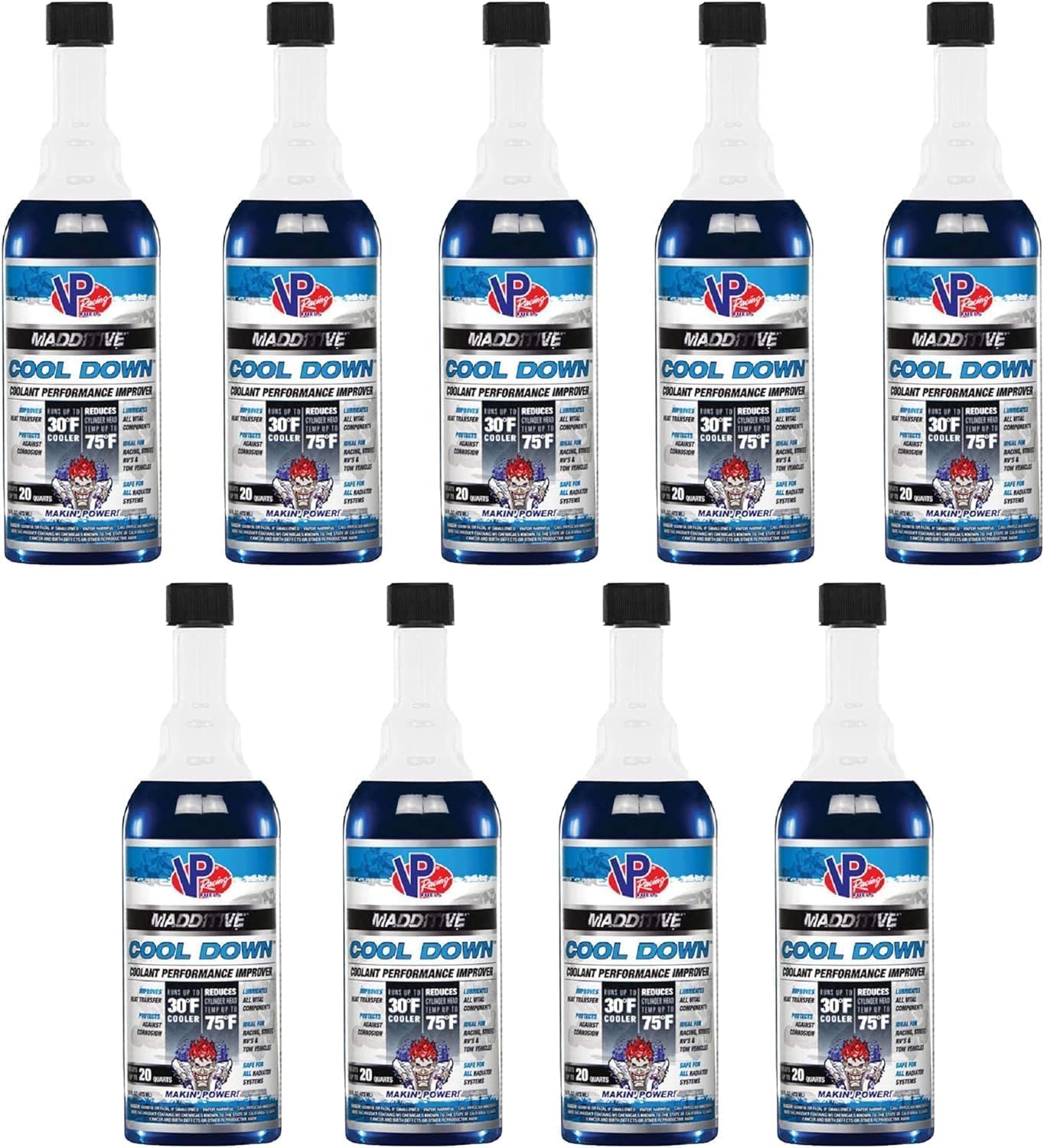 VP Racing Fuels 2085 Cool Down Coolant Performance Improver, 16 Ounces (9 Pack)